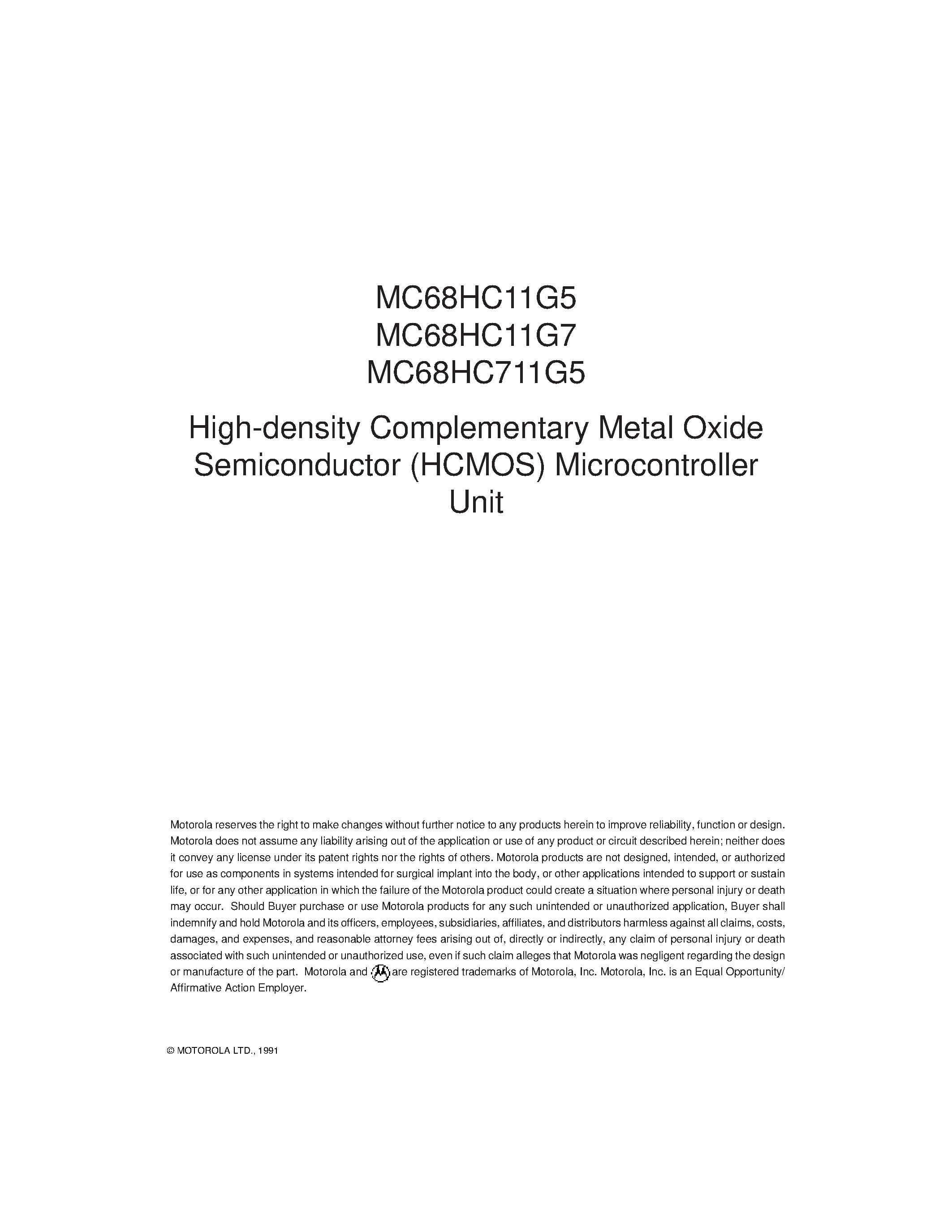 Даташит MC68HC11G5 - High-density Complementary Metal Oxide Semiconductor (HCMOS) Microcontroller страница 2