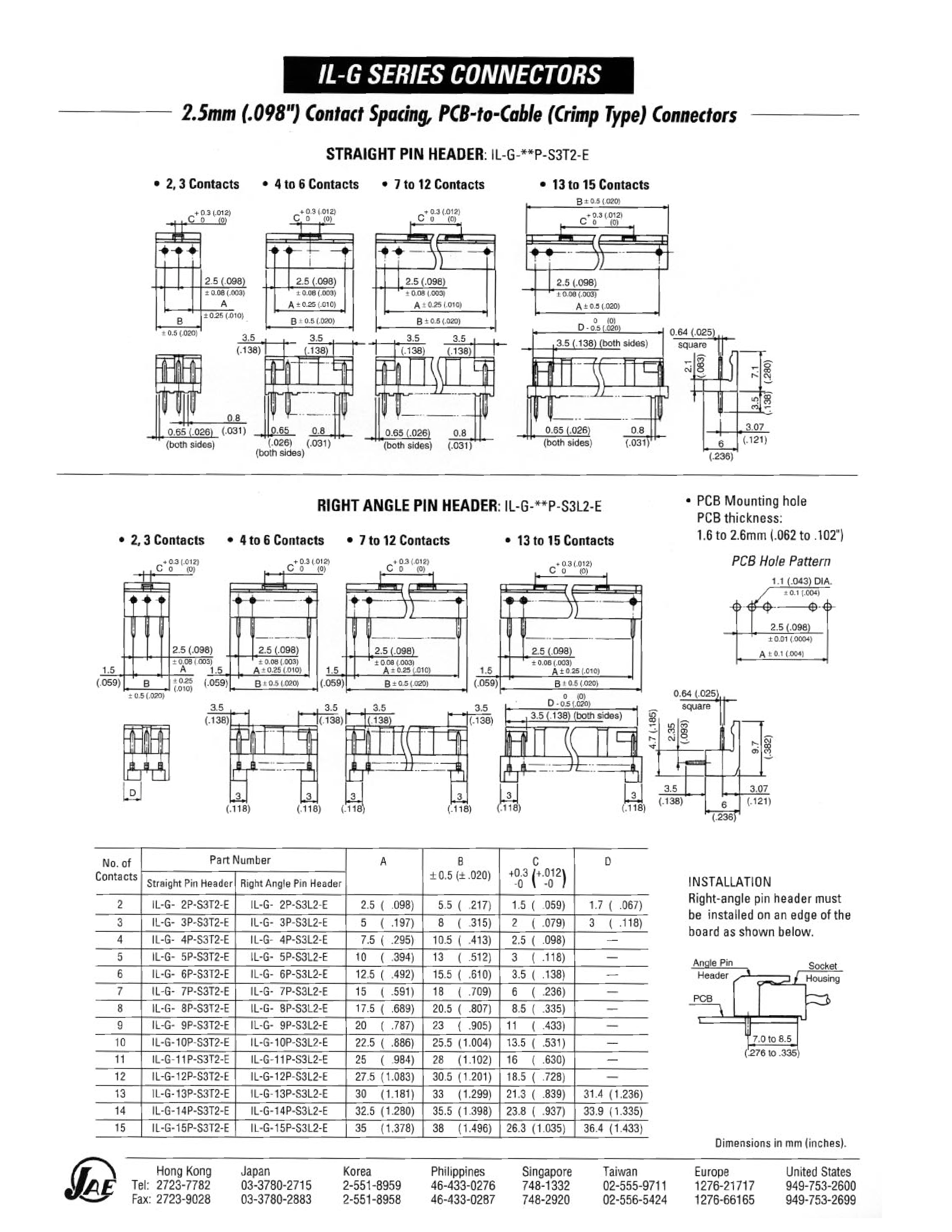 Даташит IL-G-15S-S3C2 - IL-G Series Connectors страница 2