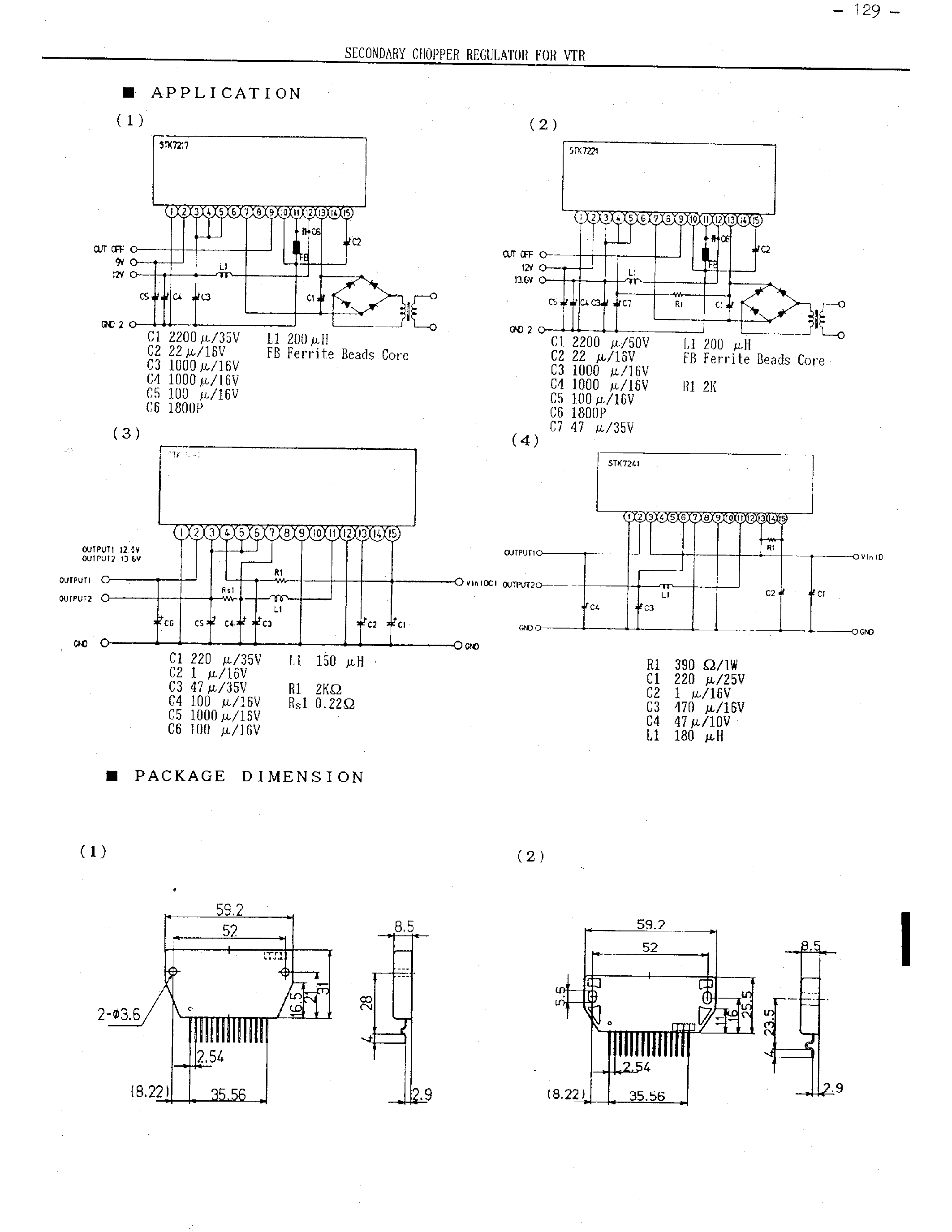 Datasheet STK7221 - SECONDARY CHOPPER REGULATOR FOR VTR page 2