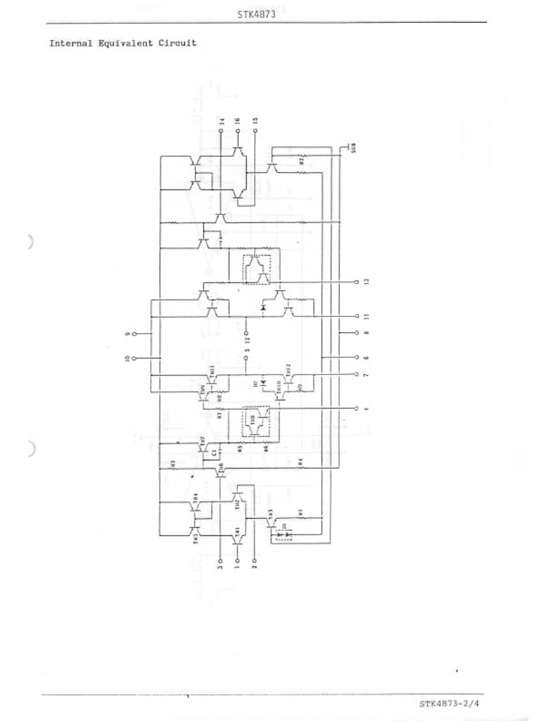 Даташит STK4873 - THICK FILM HYBRID INTEQRATED CIRCUIT 35W MIN 2-CHANNEL AF POWER AMP(DUAL SUPPLY) страница 2