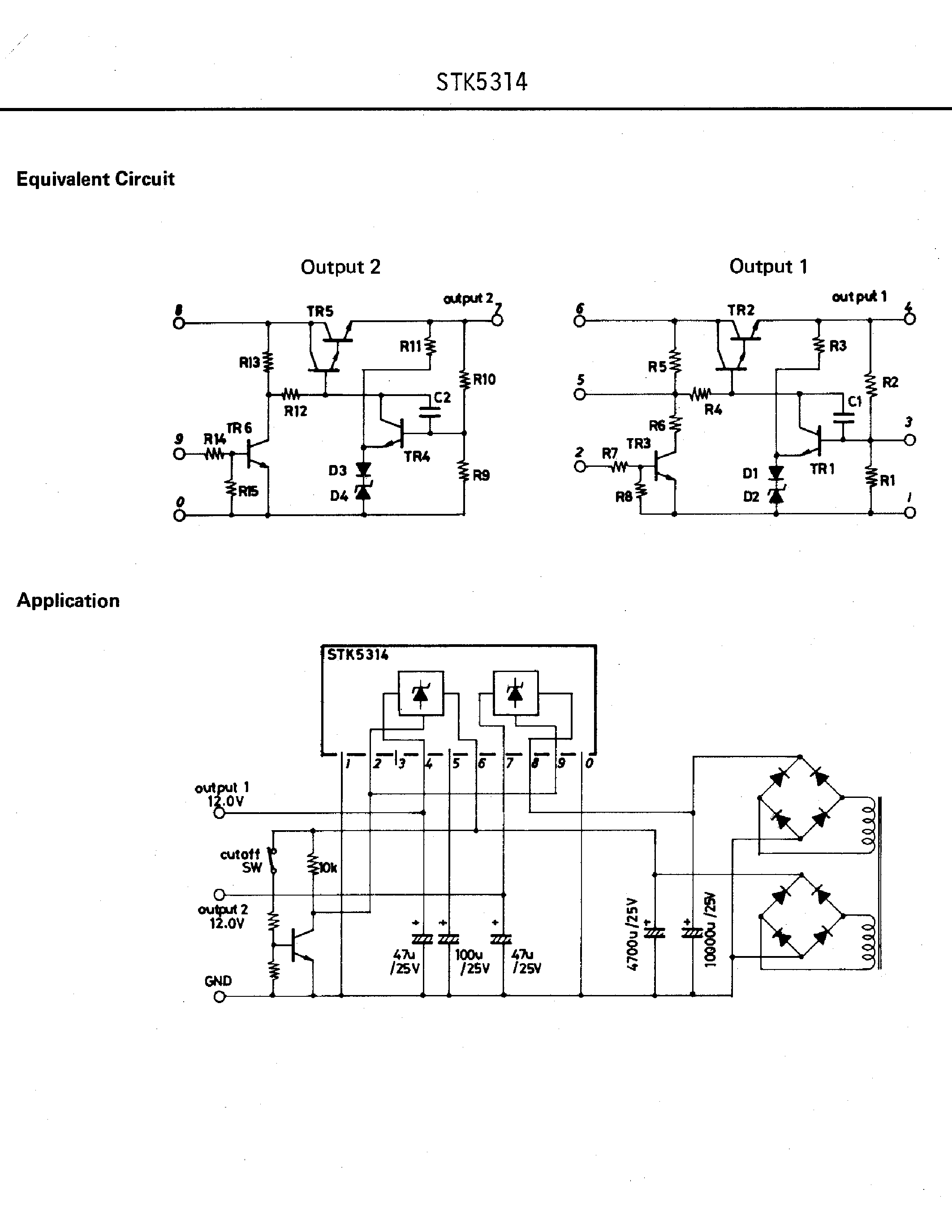 Datasheet STK5314 - Thick Film Hybrid Integrated Circuit VOLTAGE REGULATOR page 2