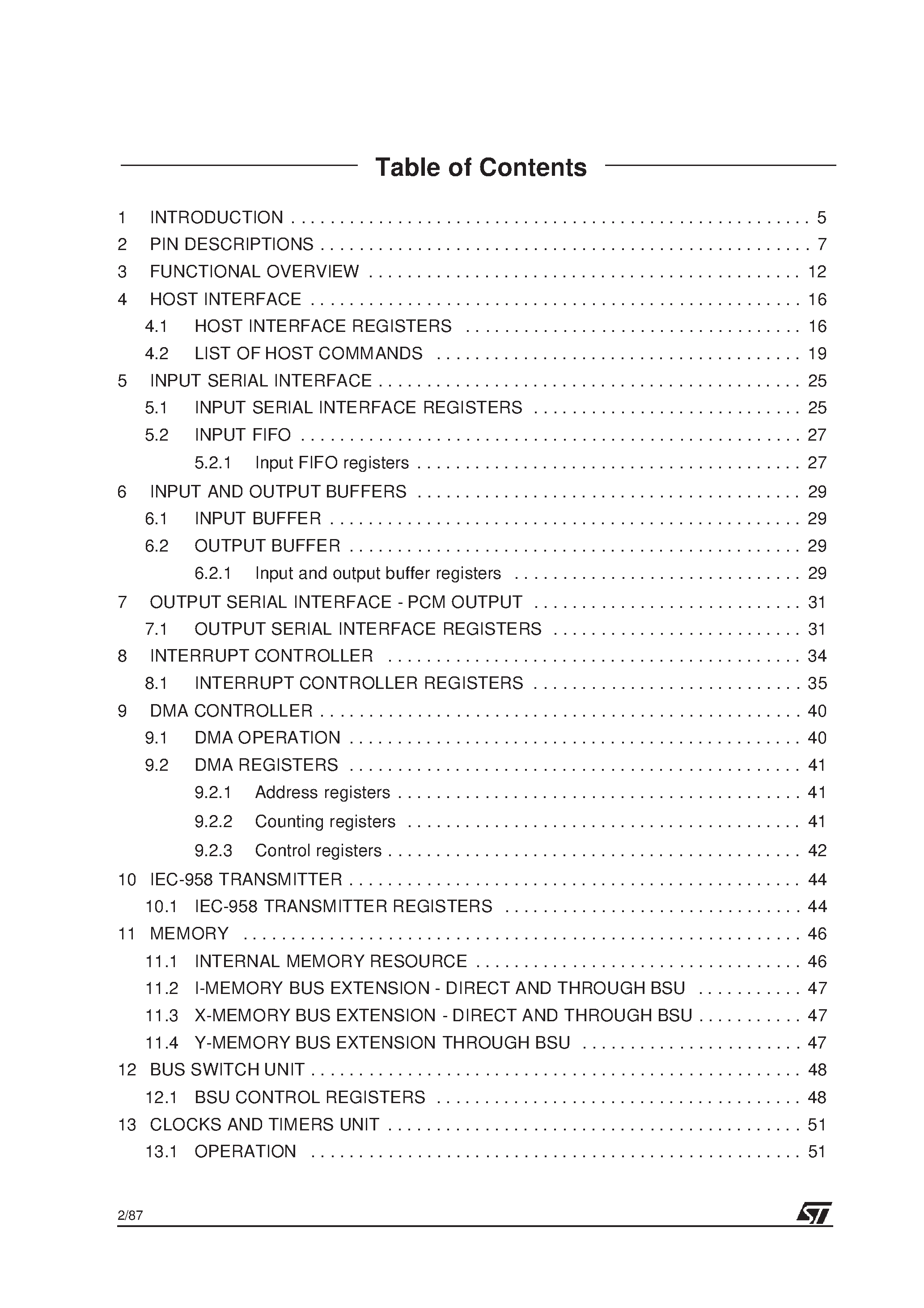 Datasheet ST18-AU1 - SIX-CHANNEL DOLBY AC3/MPEG2 AUDIO DECODER page 2