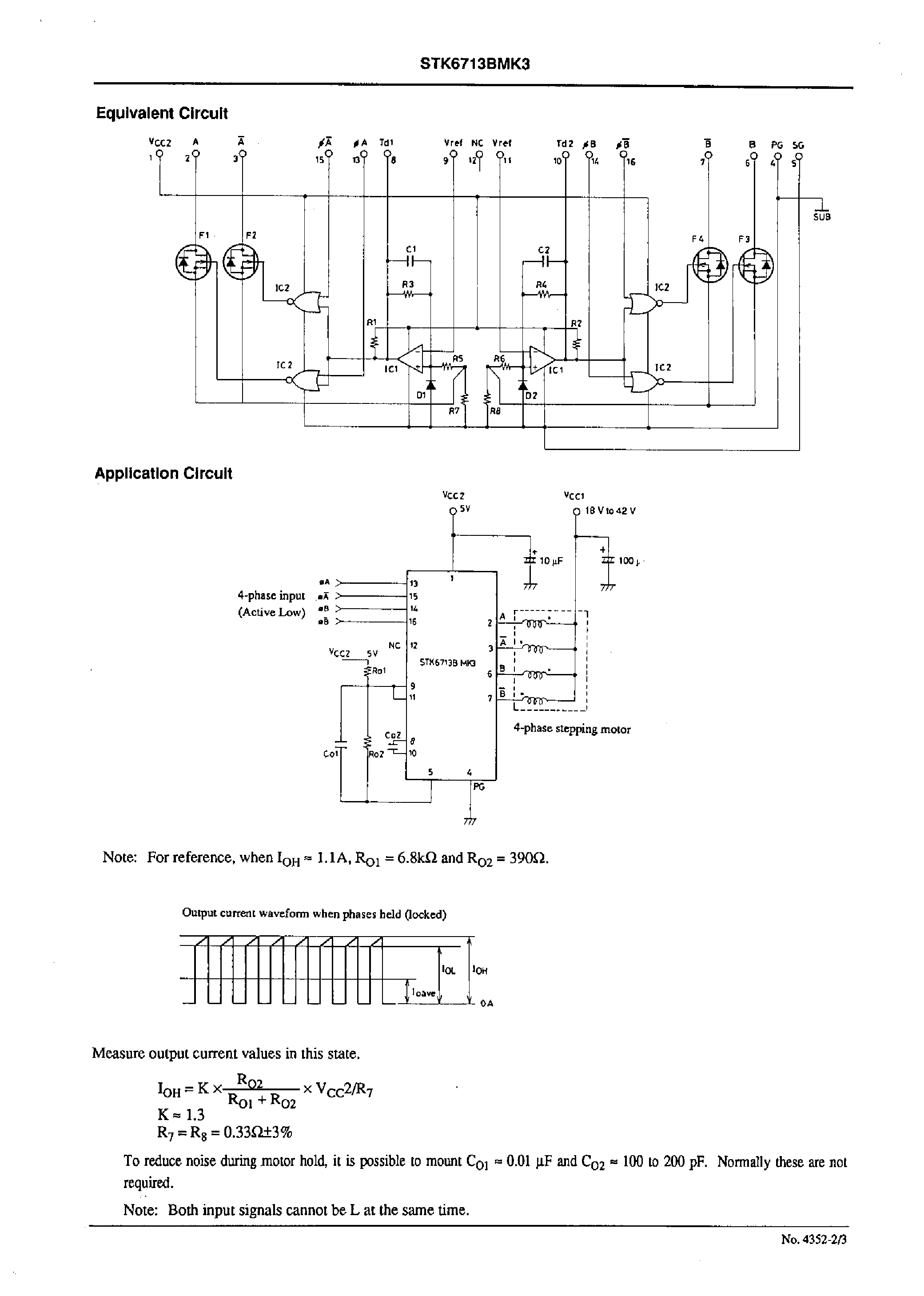 Даташит STK6713BMK3 - Stepping Motor Fixed-current Driver страница 2