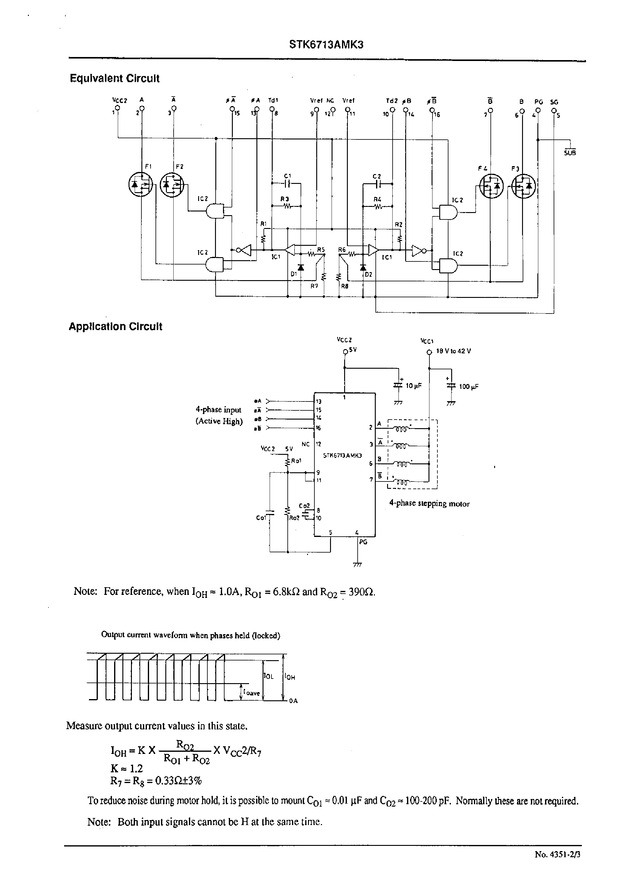 Datasheet STK6713AMK3 - Stepping Motor Fixed-current Driver page 2