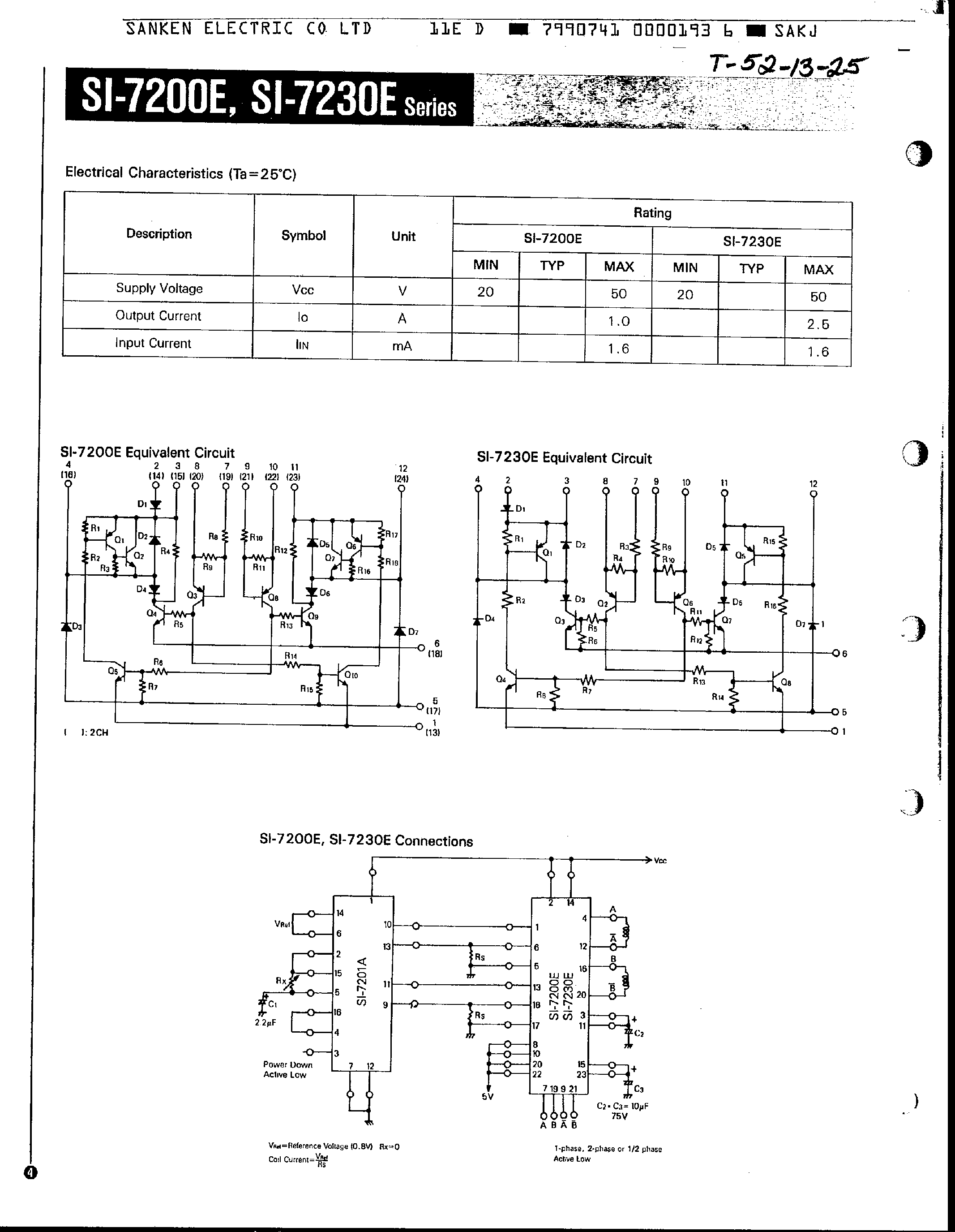 Даташит SI-7230E - STEPPING MOTOR DRIVER страница 2