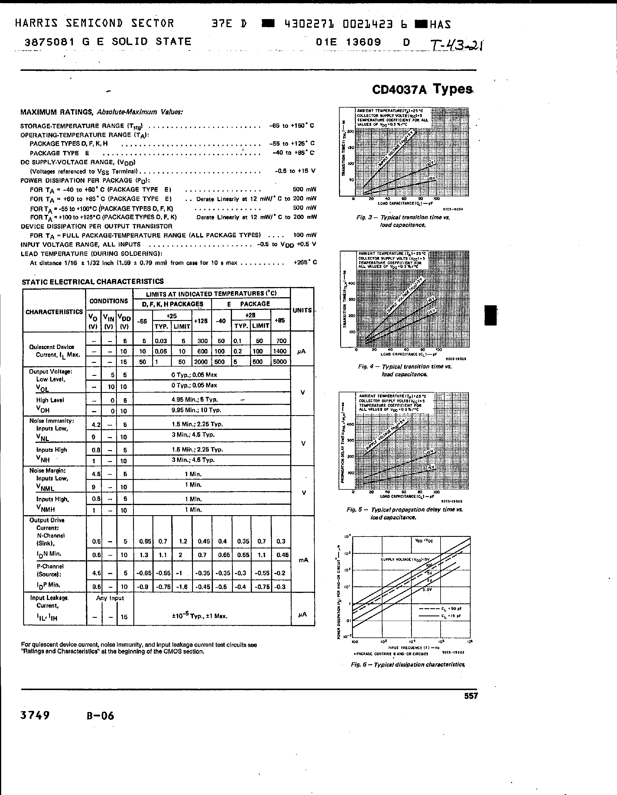 Datasheet CD4037A - CMOS Triple AND-OR Bi-Phase Pairs page 2