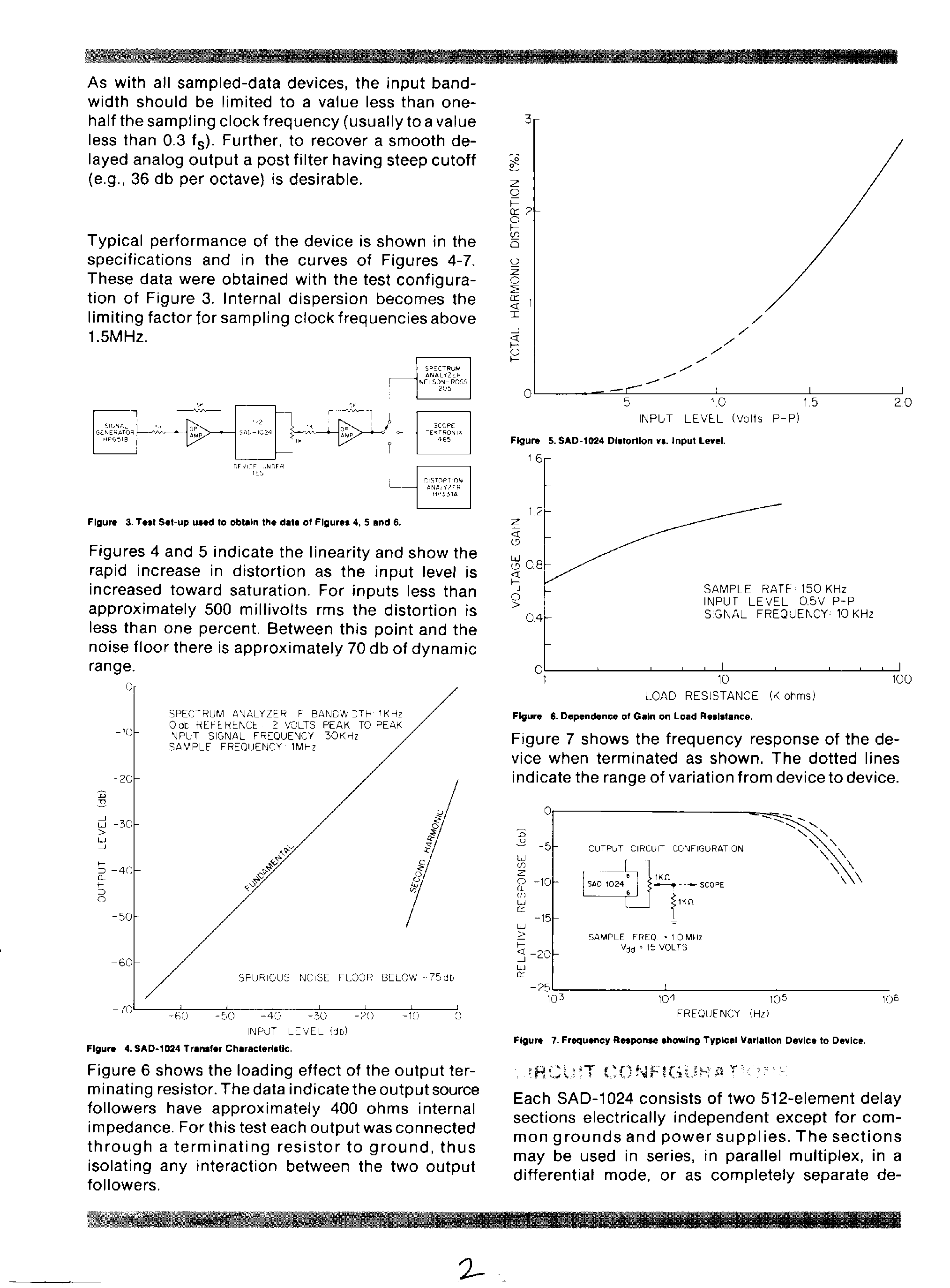 Datasheet SAD-1024 page 2 Datasheet SAD-1024 - (SAD1024 / SAD512) Dual Analog Delay Line page 2