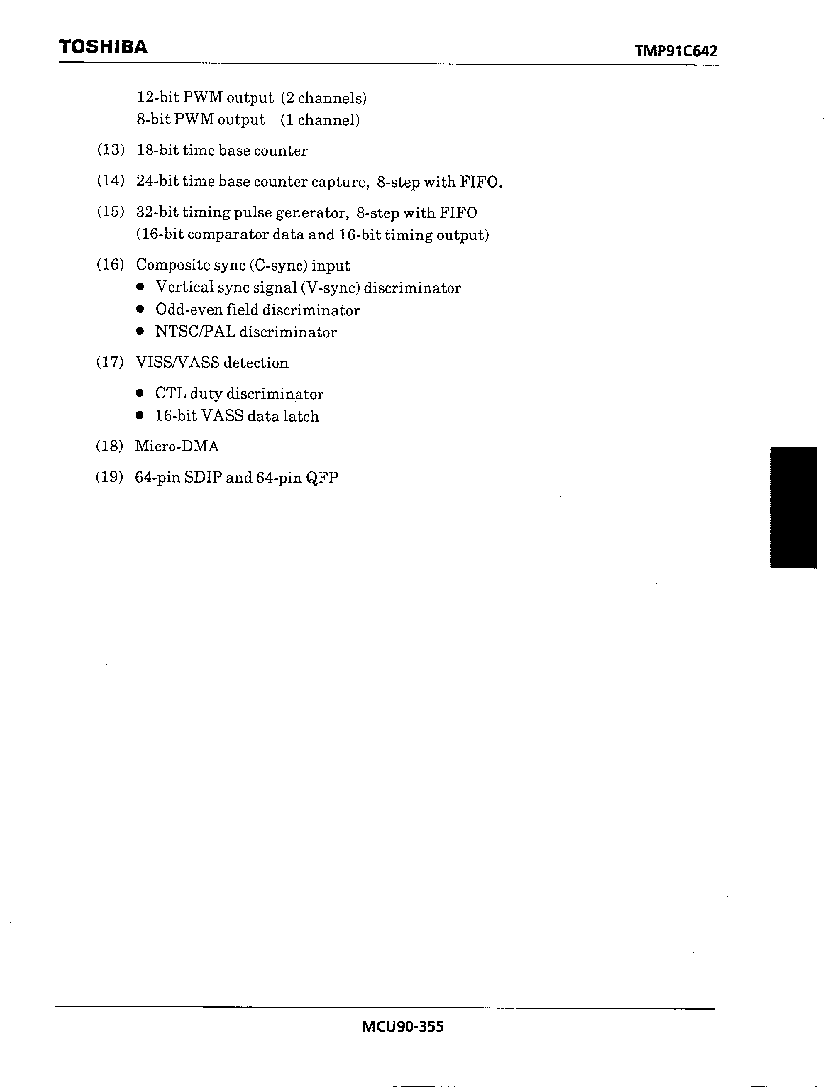 Даташит TMP91C642 - CMOS 8-Bit Microcontrollers страница 2