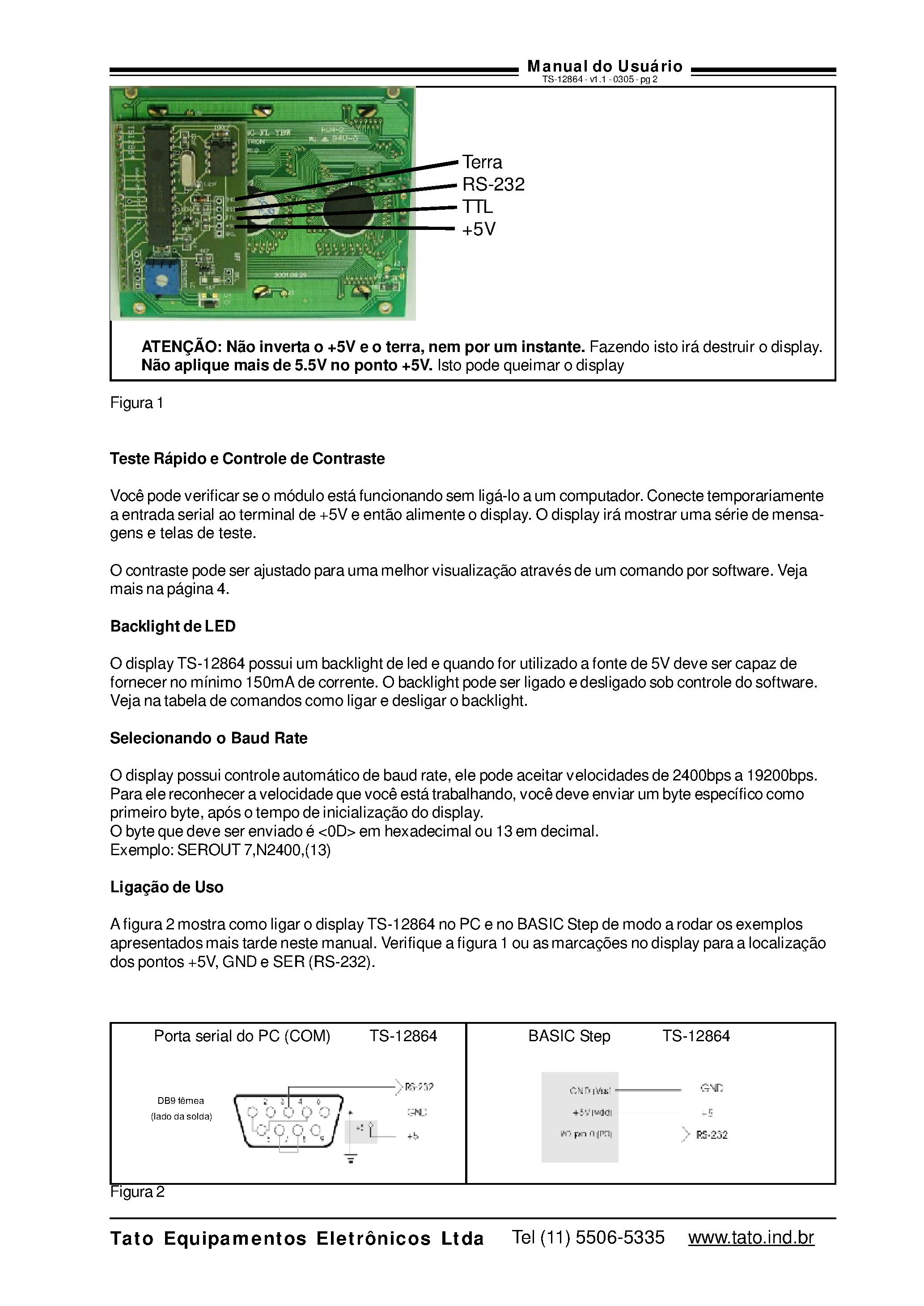 Даташит TS12864 - Display Serial страница 2