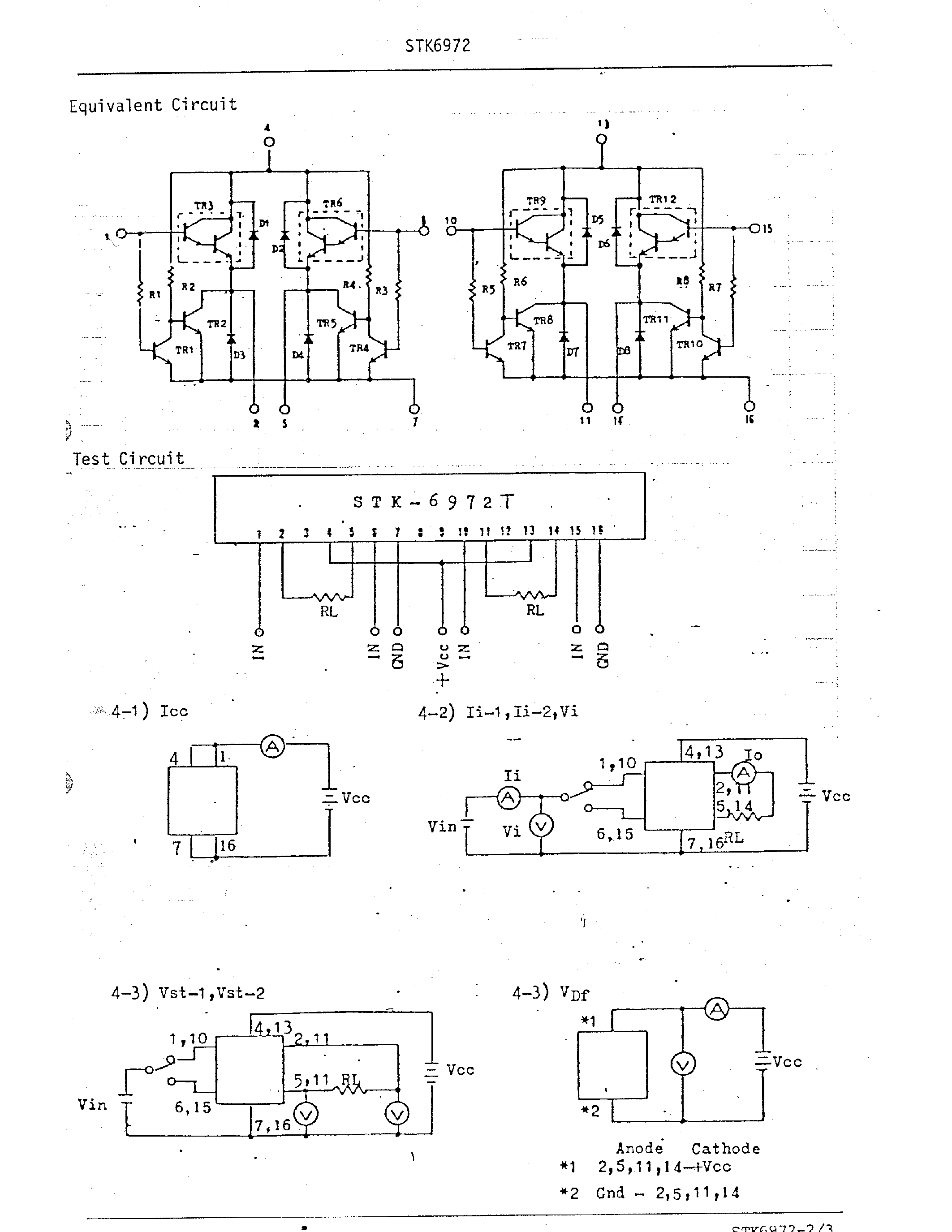 Datasheet STK6972 - Thick Film Hybrid Integrated Circuit BRIDGE POWER PACK page 2