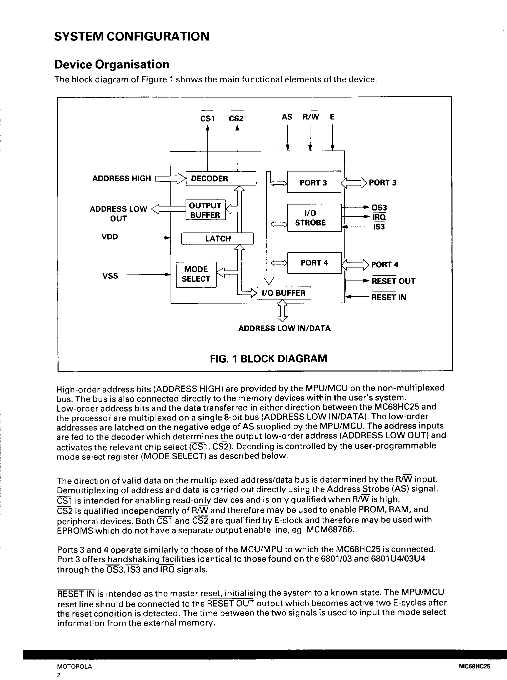 Datasheet MC68HC25 - I/O Expander page 2