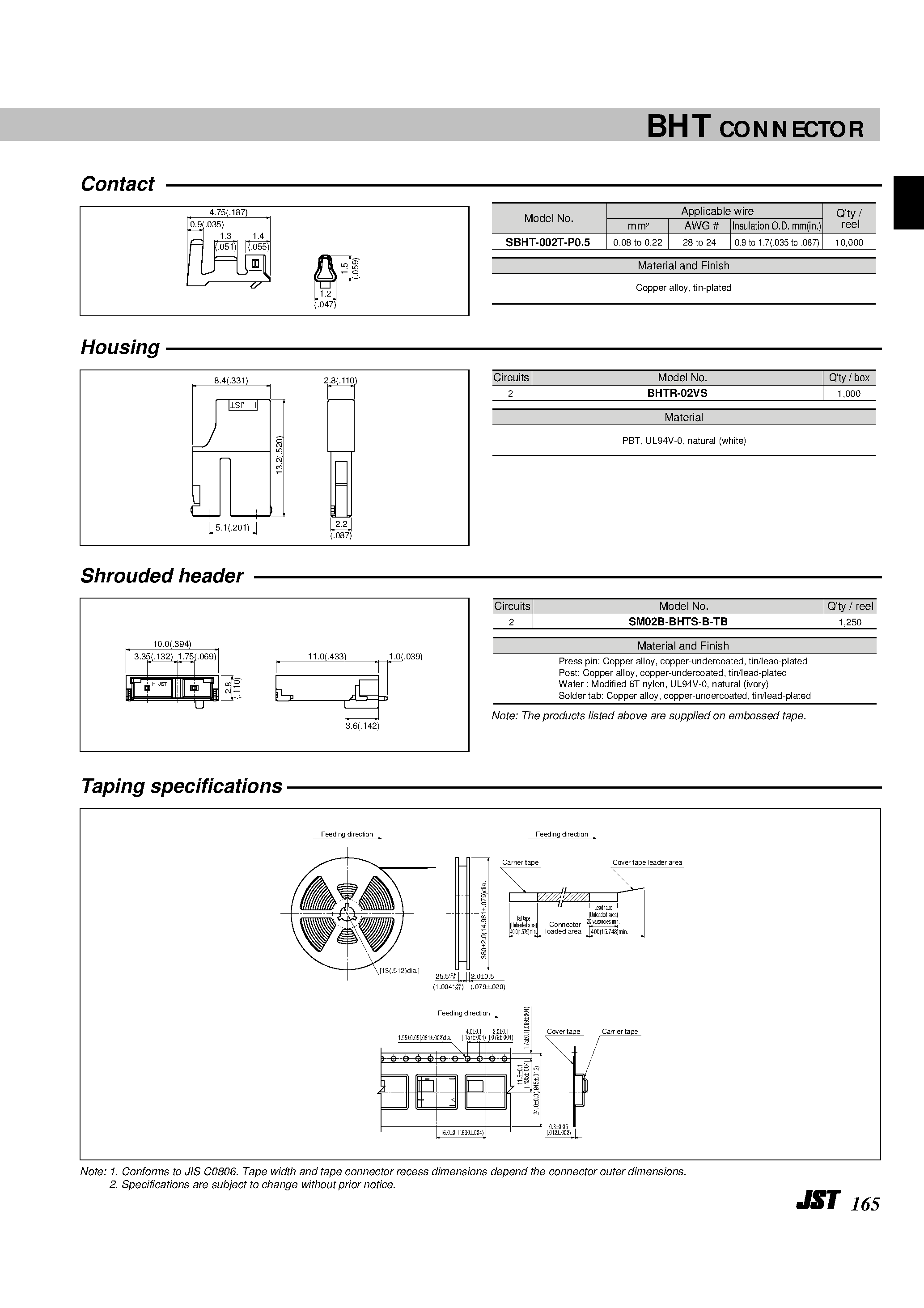 Datasheet SM02B-BHTS-B-TB - BHT Connector page 2