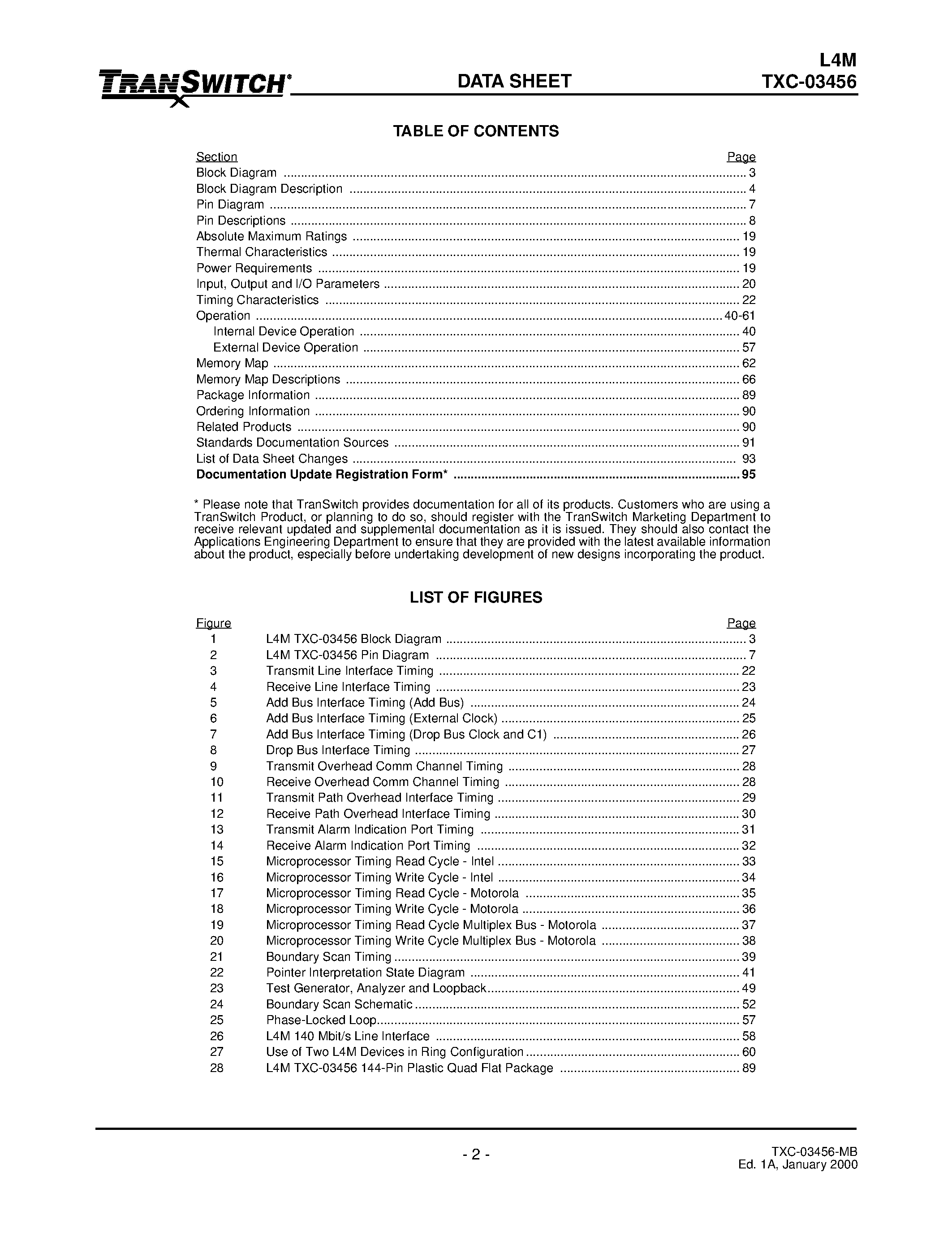 Datasheet TXC-03456 - L4M Device Level 4 Mapper page 2