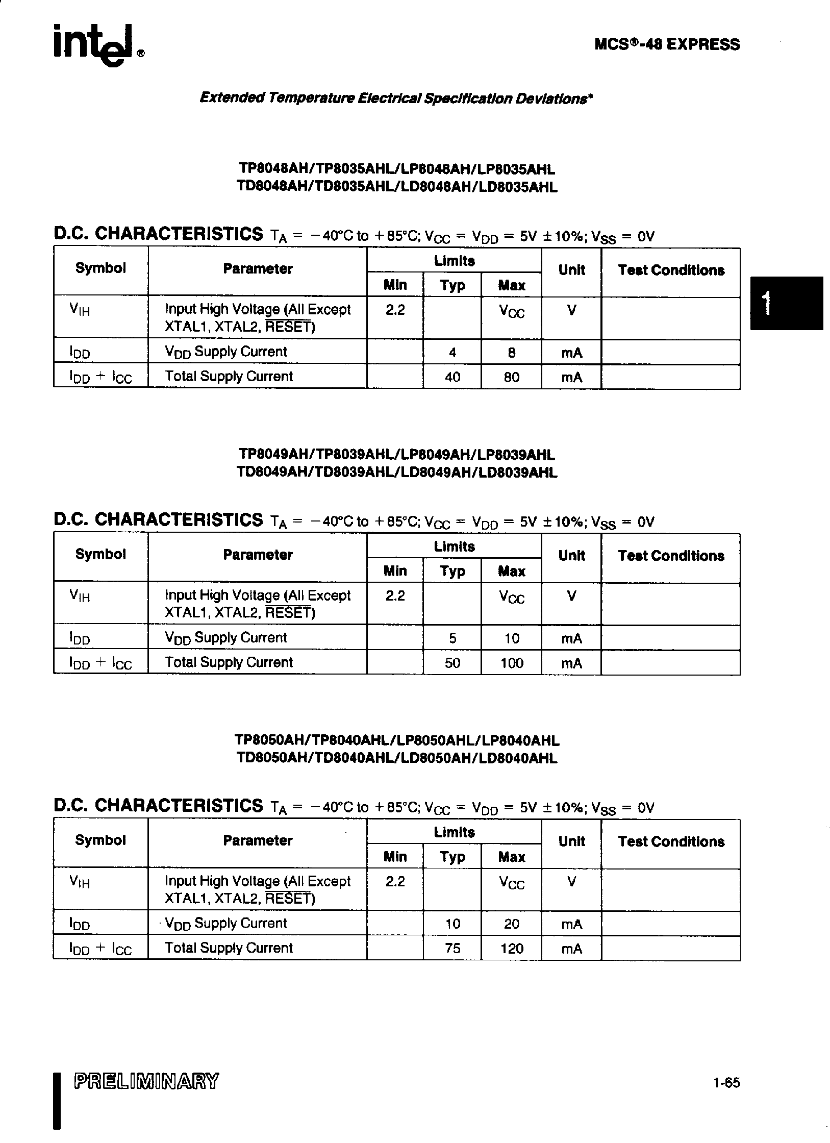 Datasheet P8243 - 8 bit I/O expander page 2