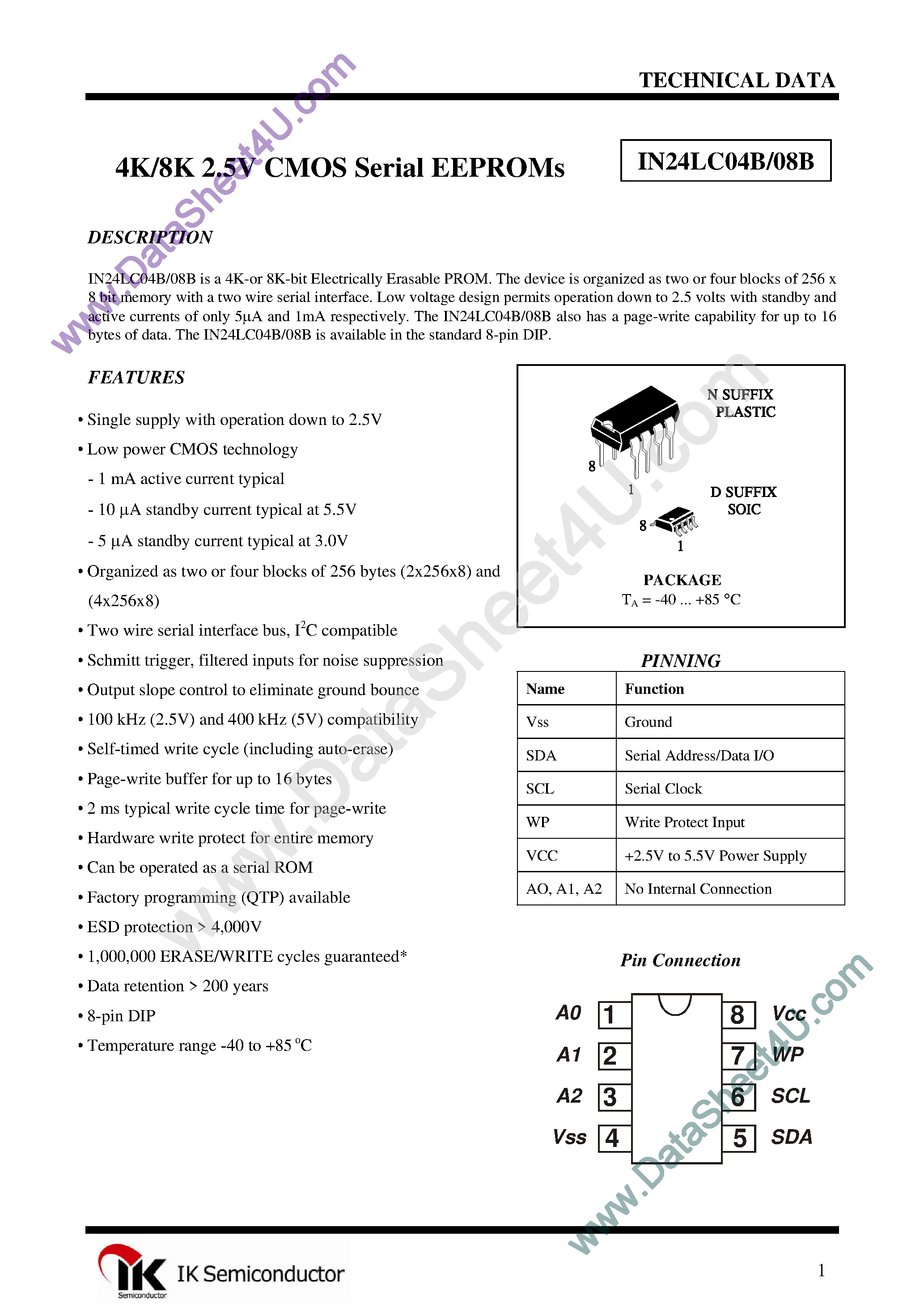 24lc02b схема включения