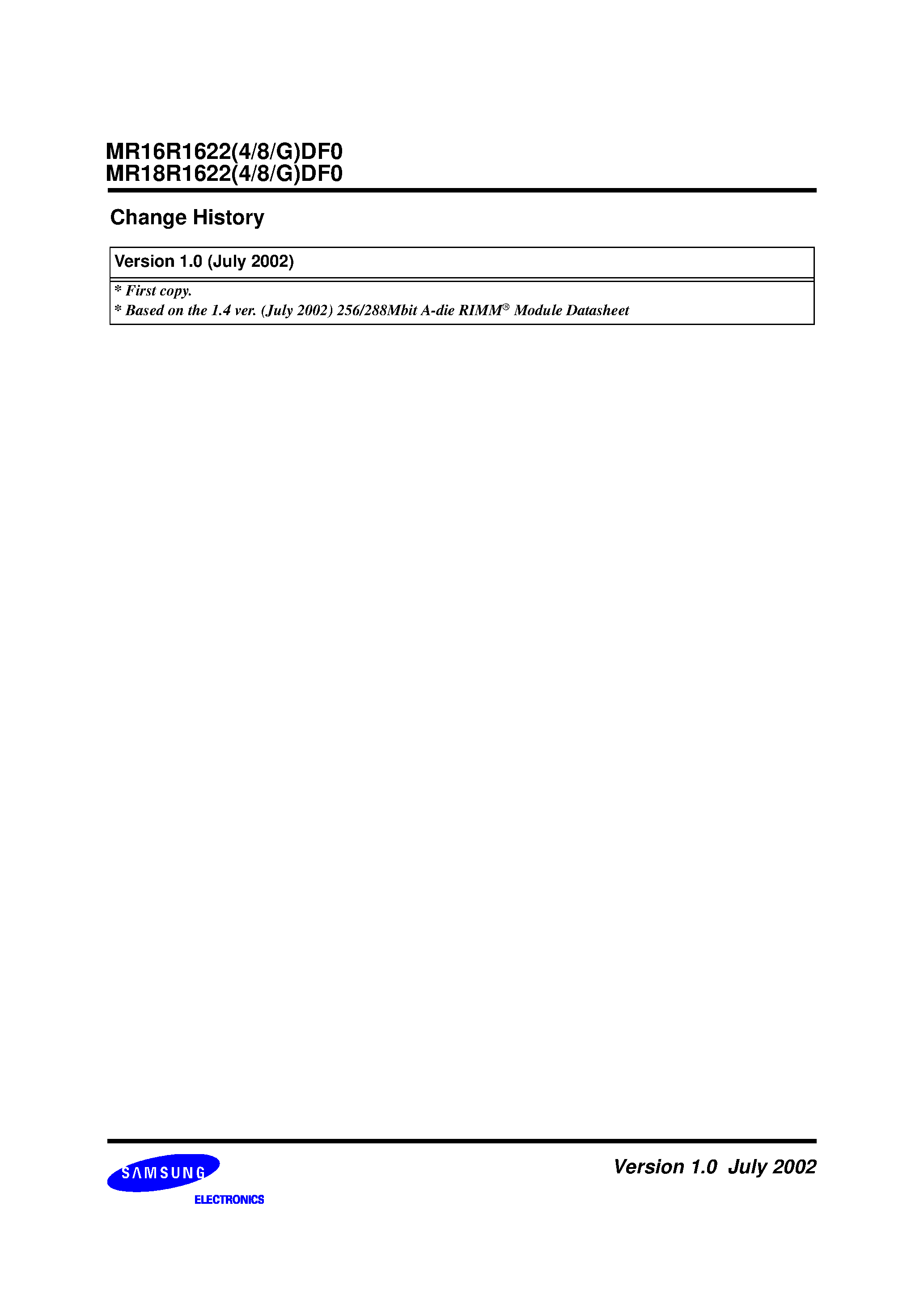 Datasheet MR16R1624DF0 - (MR1xR1622(4/8/G)DF0) Key Timing Parameters page 1