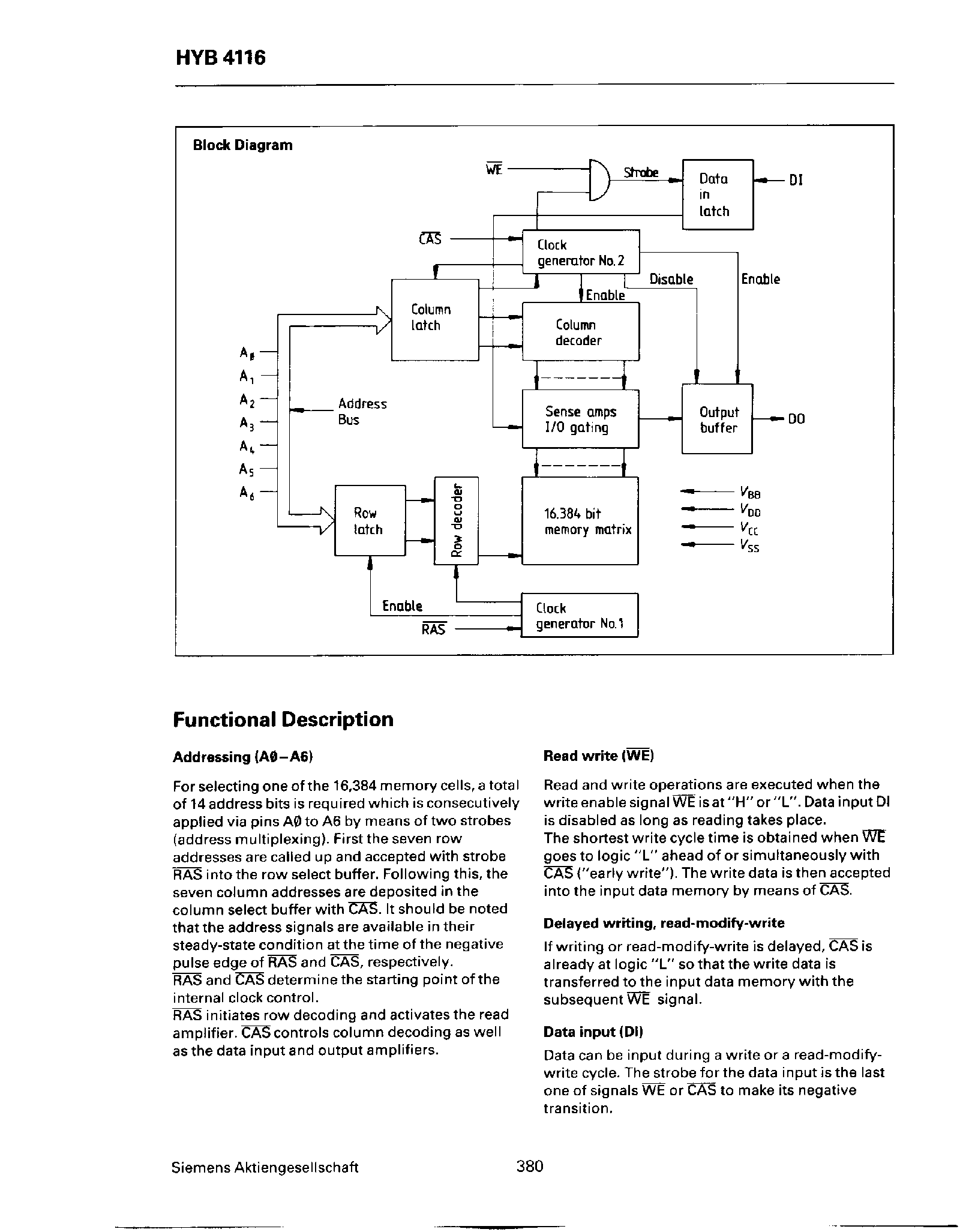 Даташит HYB4116-3 - (HYB4116-2/-3) 16384-Bit DRAM страница 2