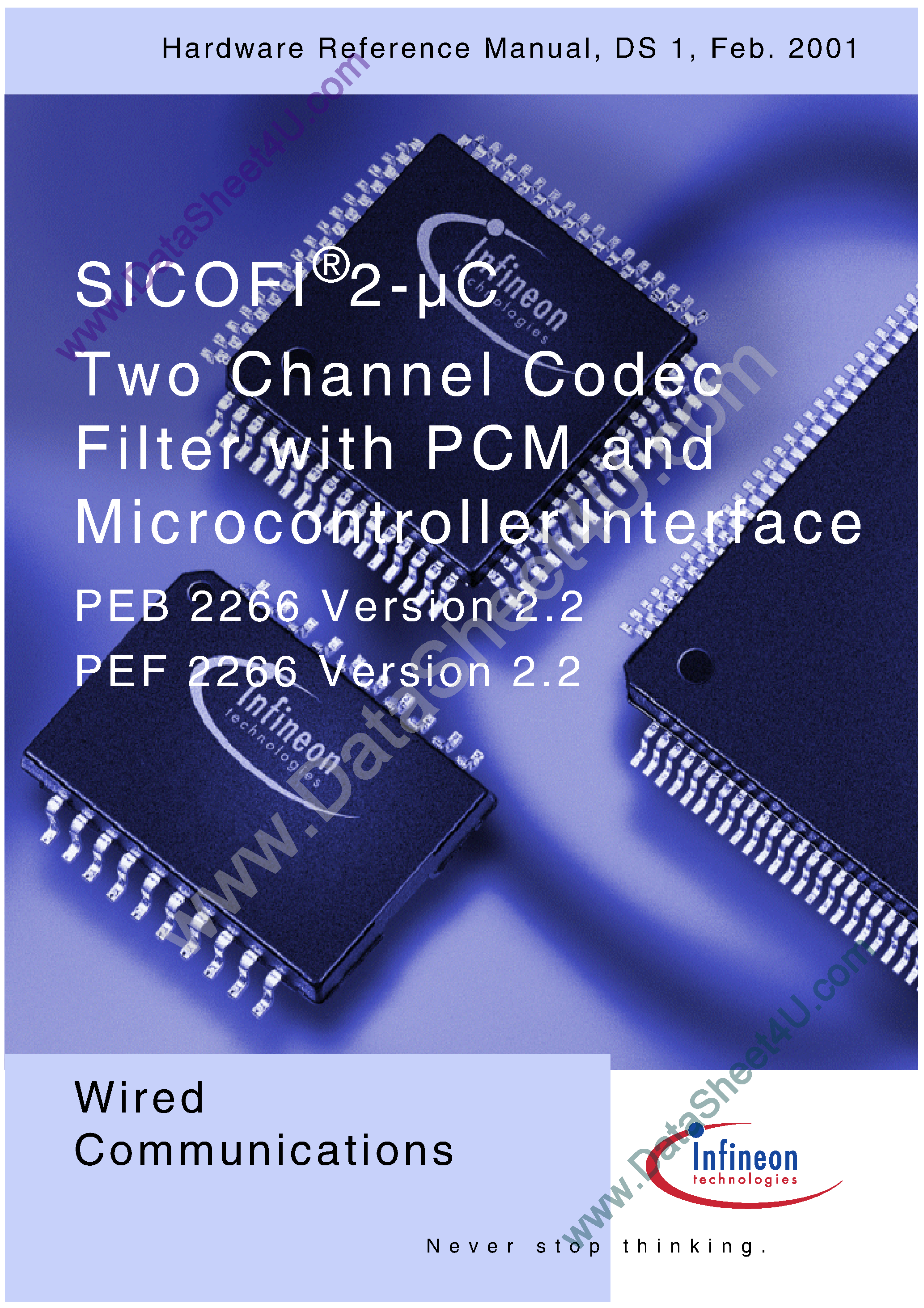 Даташит PEF2266 - 2-Channel Codec Filter страница 1