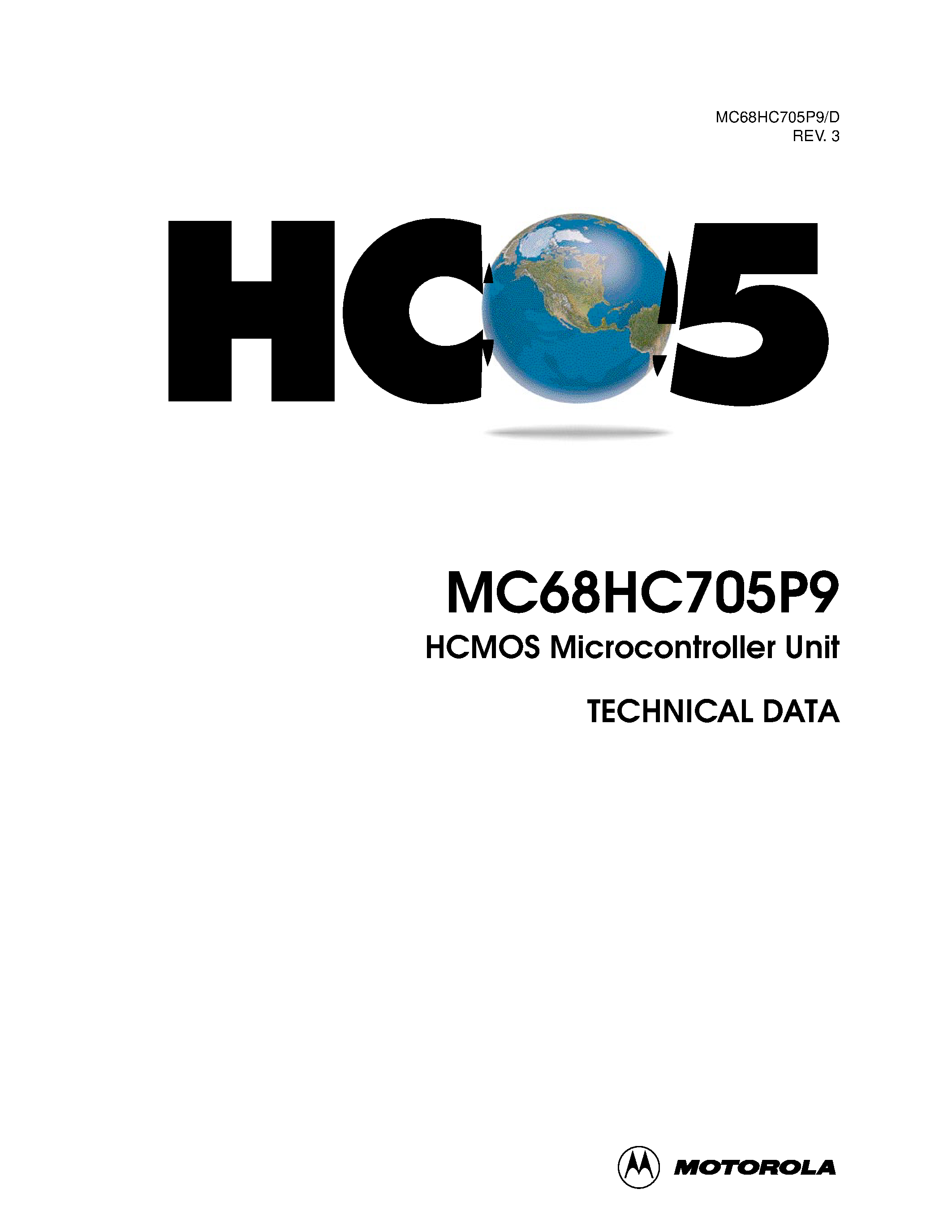 Даташит MC68HC705P9 - HCMOS Microcontroller Unit страница 1