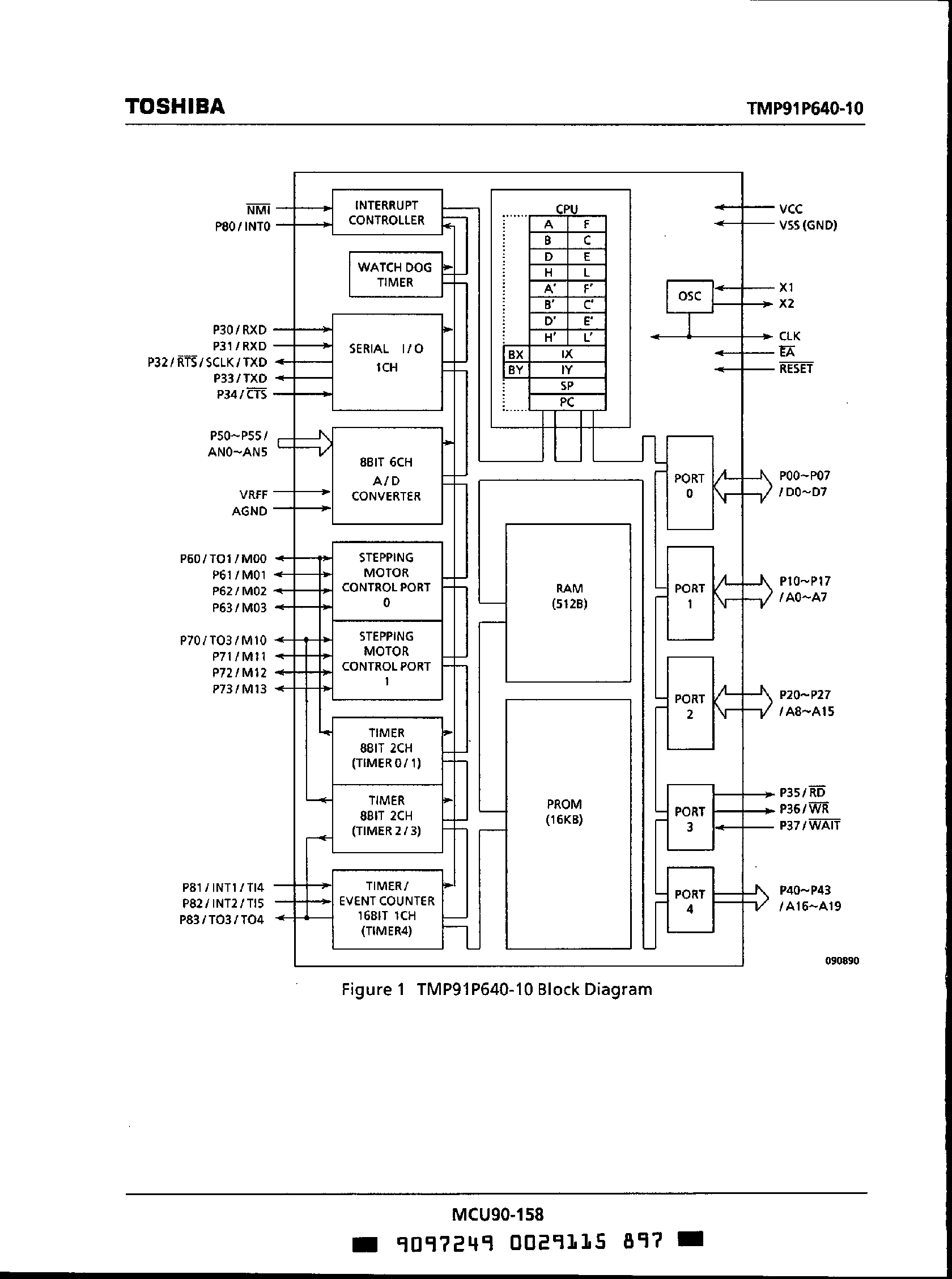 Даташит TMP91P640-10 - CMOS 8-Bit Microcontrollers страница 2