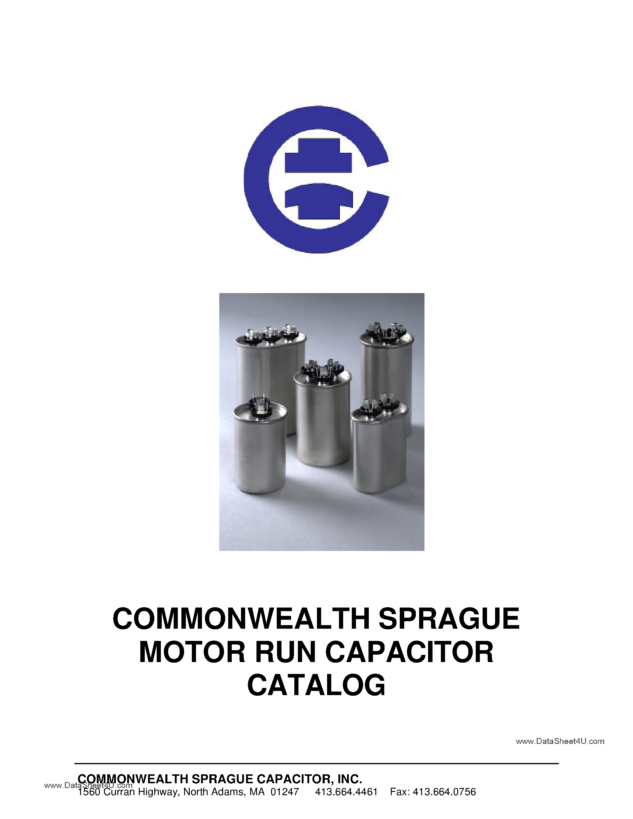 Даташит 325P306H66D46N4XT - Commonwealth Sprague Motor Run Capacitor Catalog страница 1