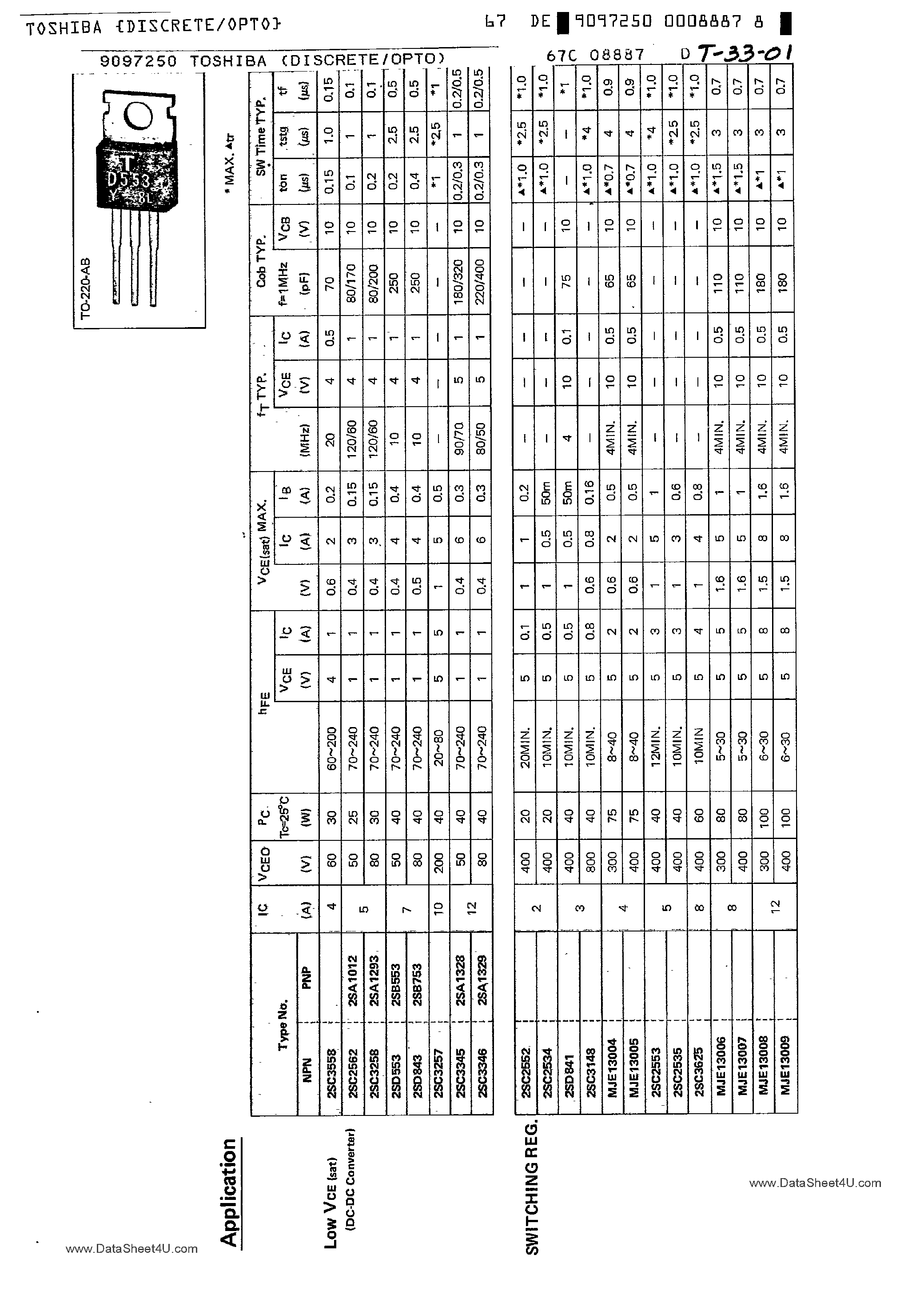 Даташит 2SC2534 - (2SCxxxx) Transistor страница 1