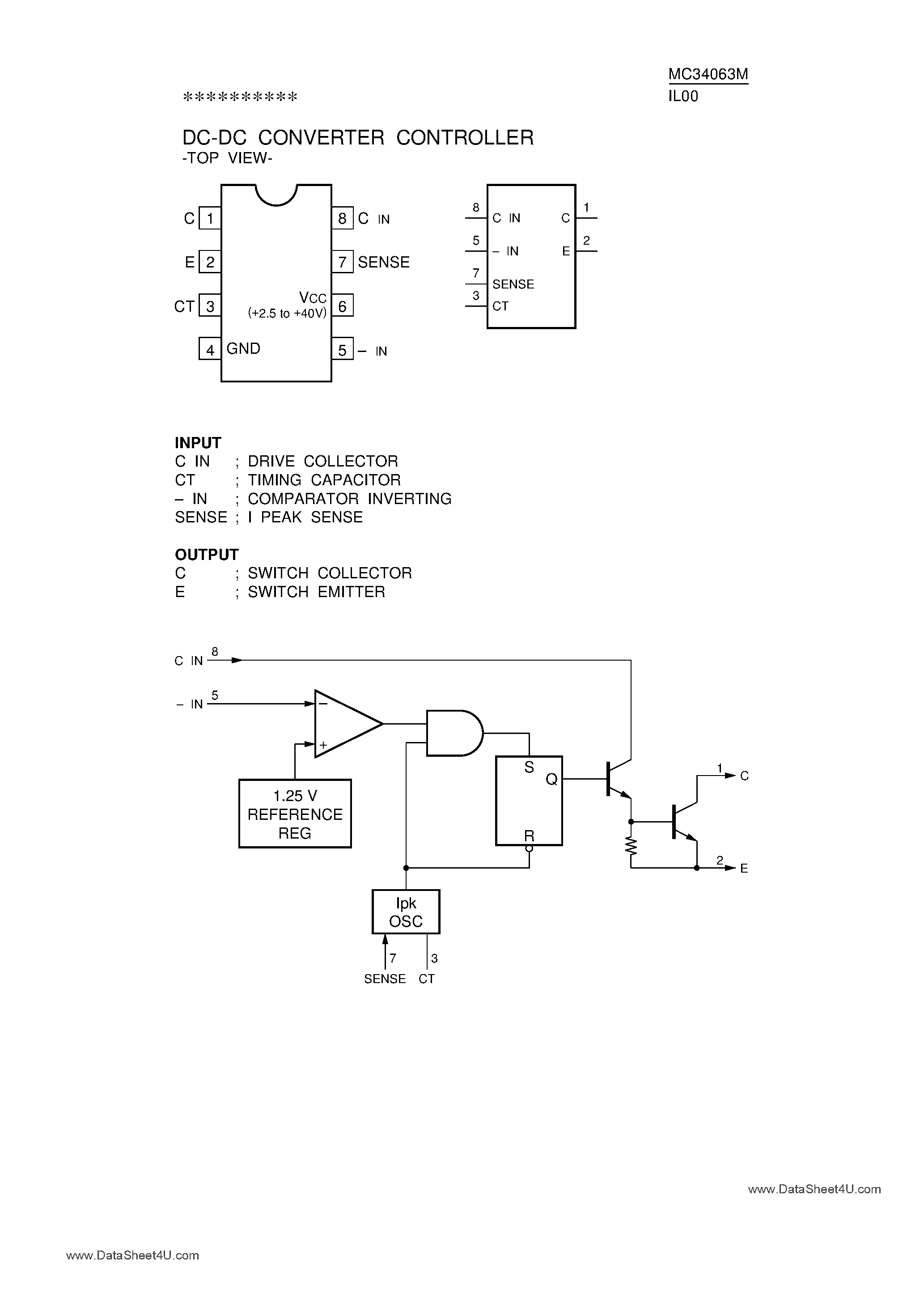 Даташит MC34063M - DC-DC Converter Controller страница 1