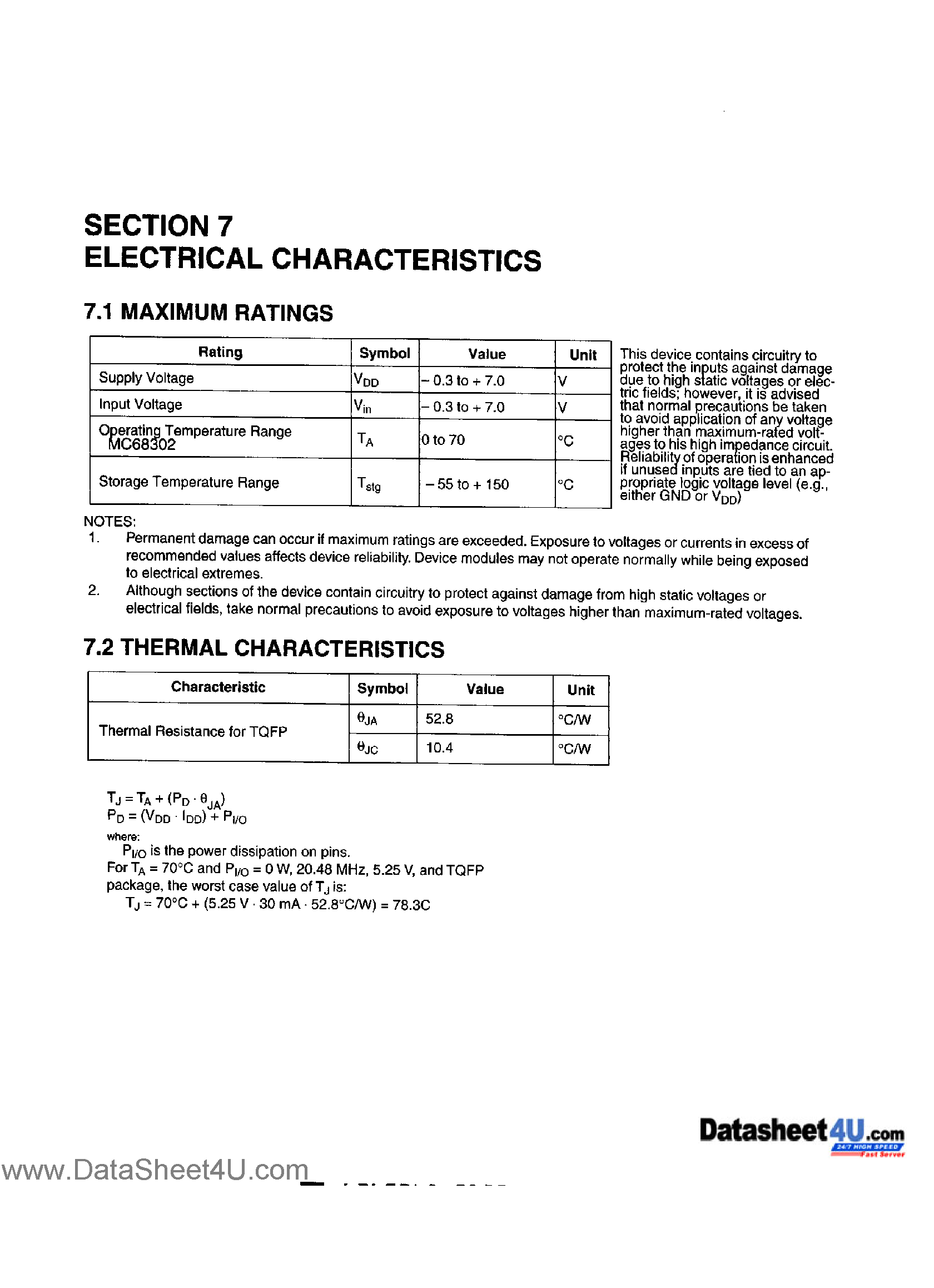 Datasheet MC68SC302 - CMOS page 1