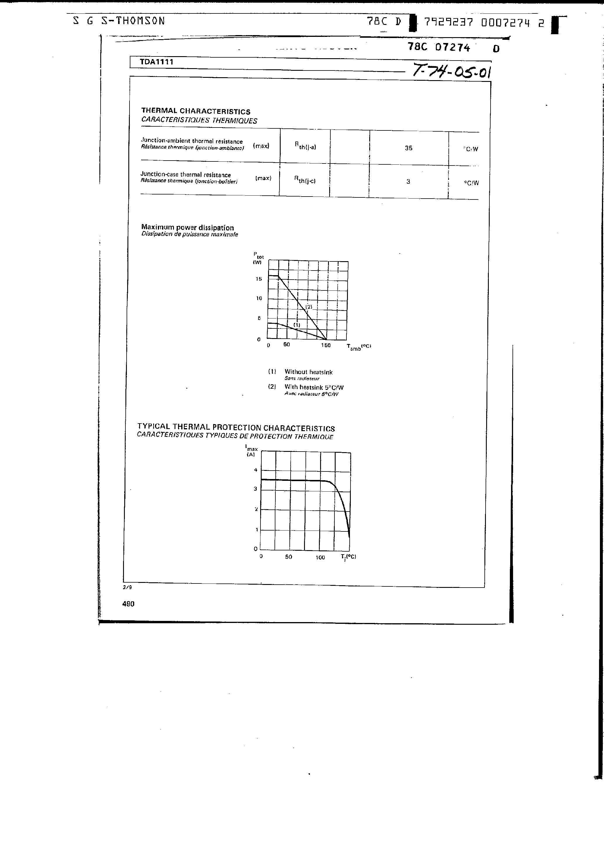 Datasheet TDA1111 - Power Audio Amplifiers page 2