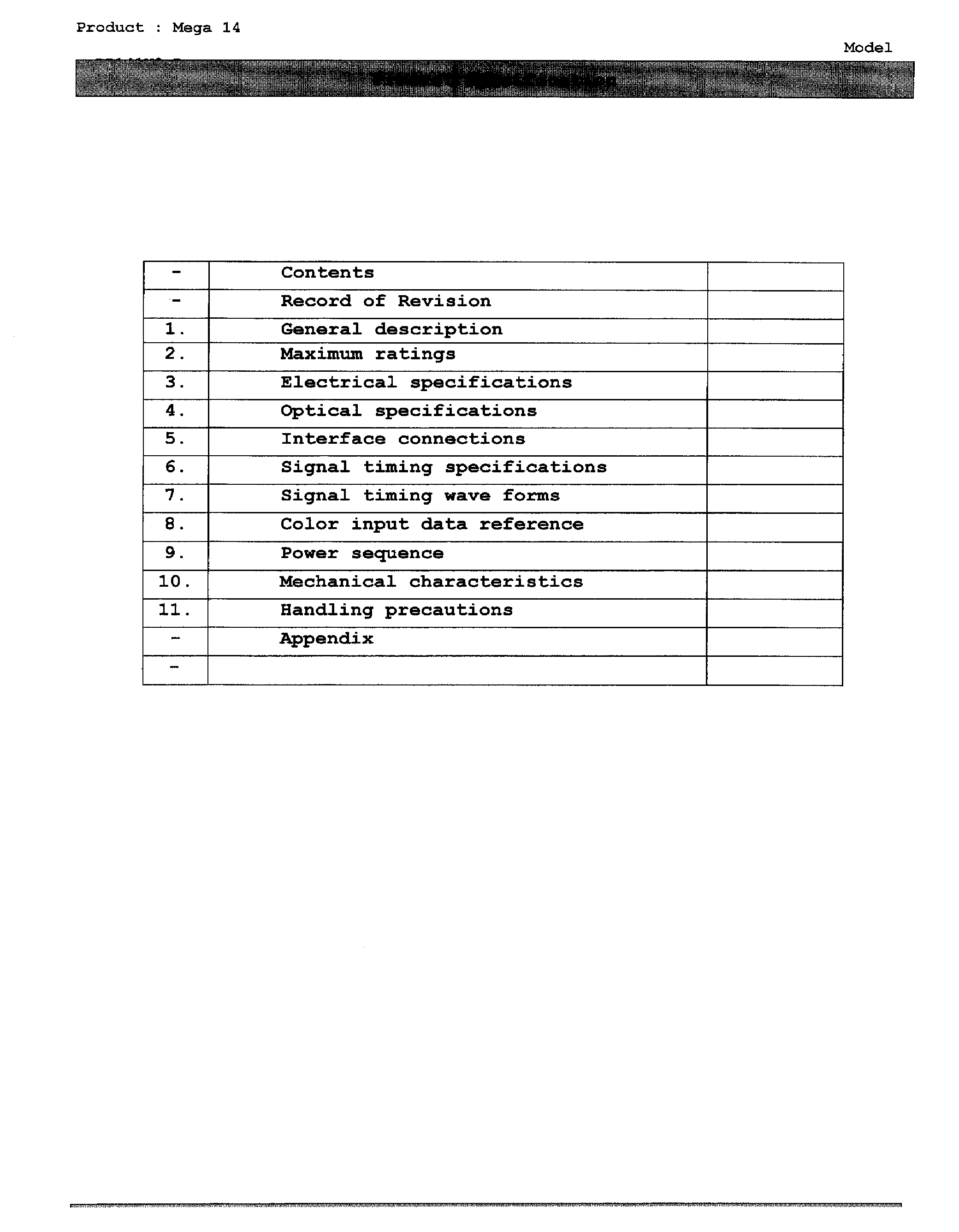 Datasheet LP141X2-B - LCD Module page 2