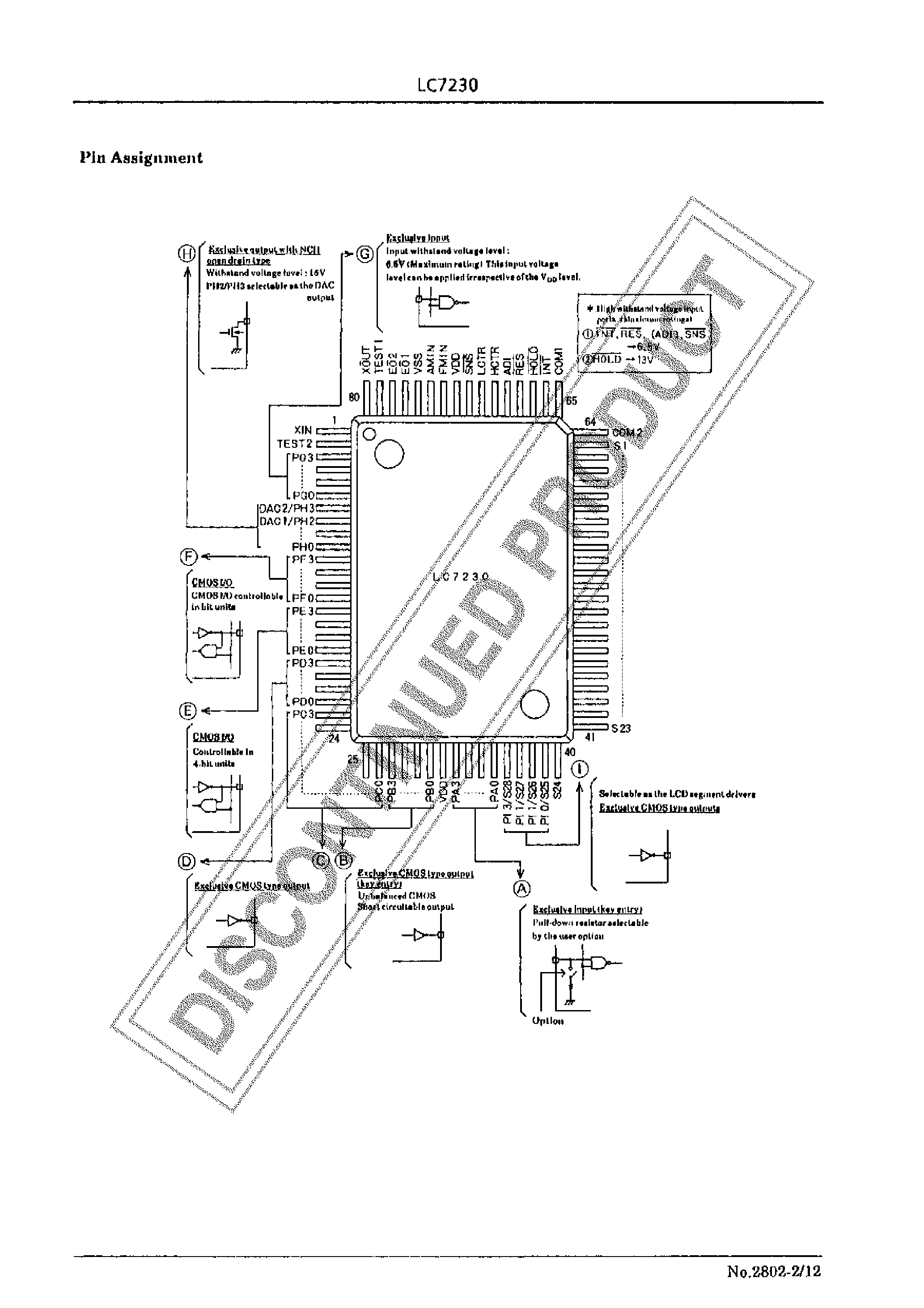 Datasheet LC7230 - Single Chip PLL + Controller page 2