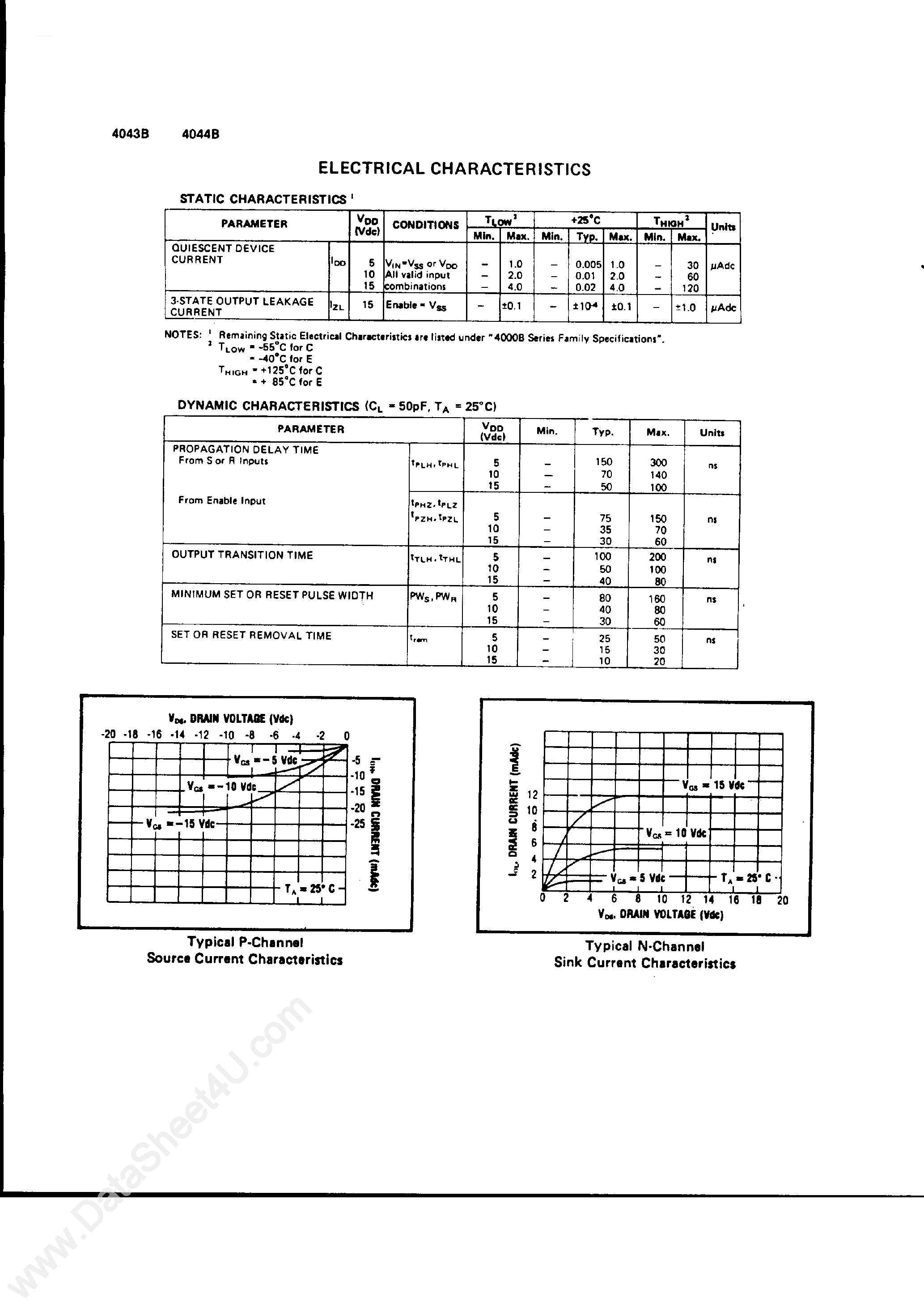 Datasheet SCL4043B - (SCL4043B / SCL4044B) CMOS Quad 3-Stage R-S Latches page 2