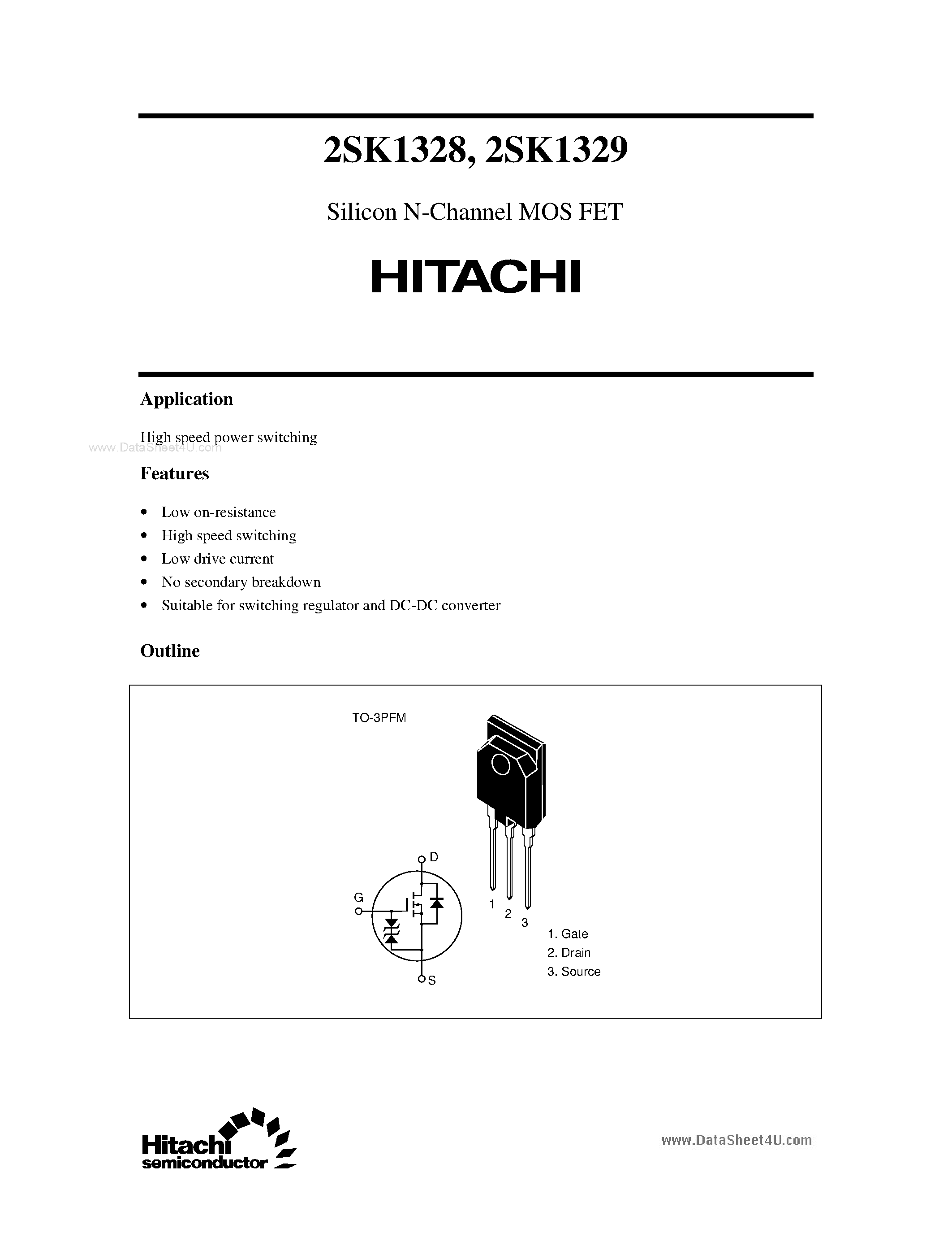 Datasheet K1329 - Search -----> 2SK1329 page 1