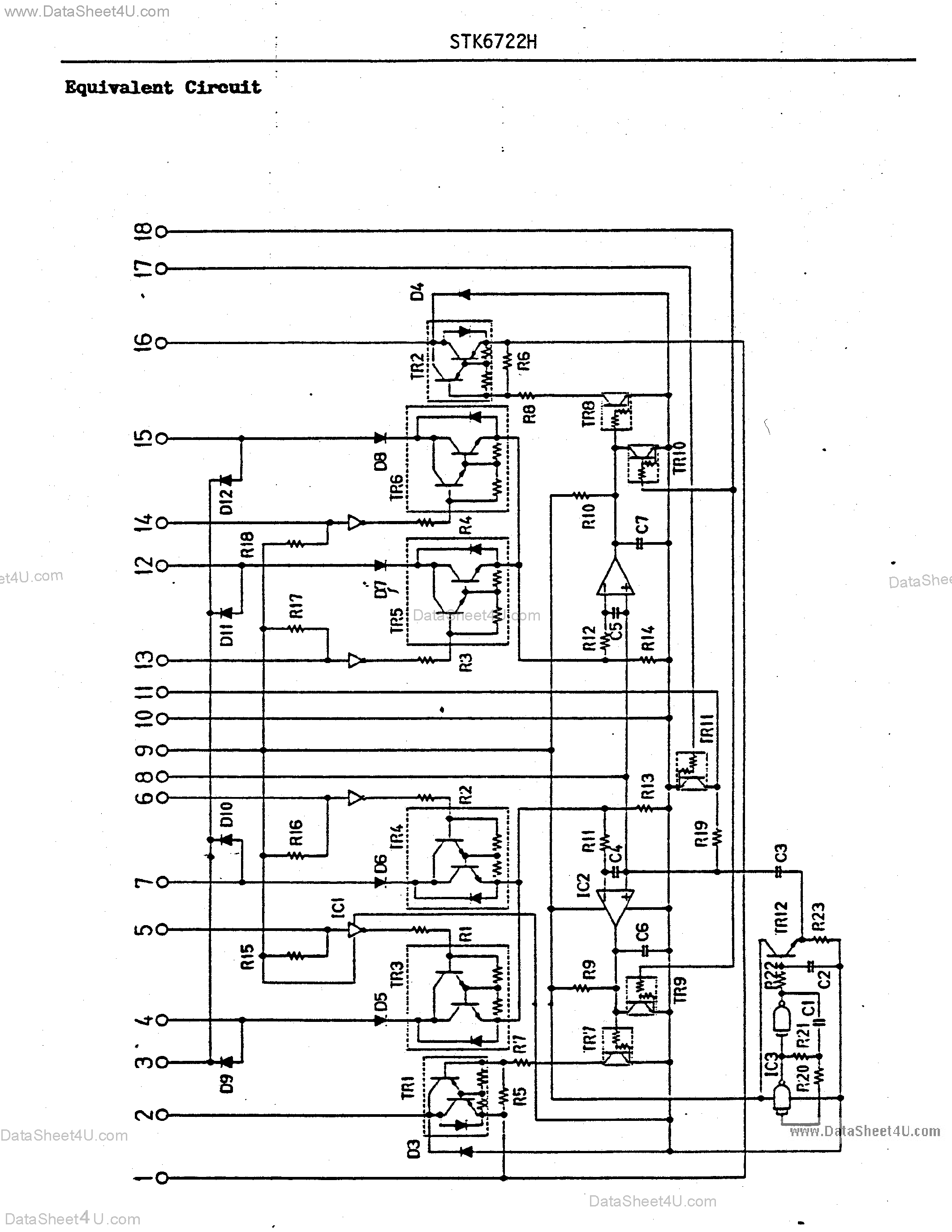 Datasheet STK6722H - Thick Film Hybrid IC page 2