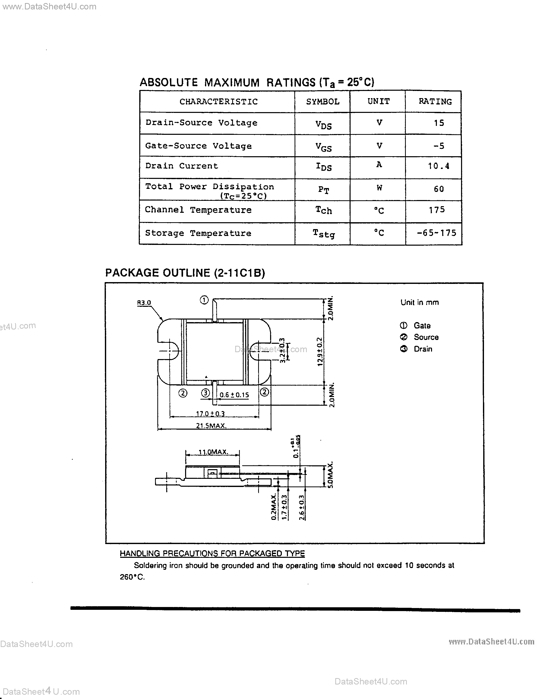 Datasheet TIM1414-8-252 - Microwave Power GaAs FET page 2