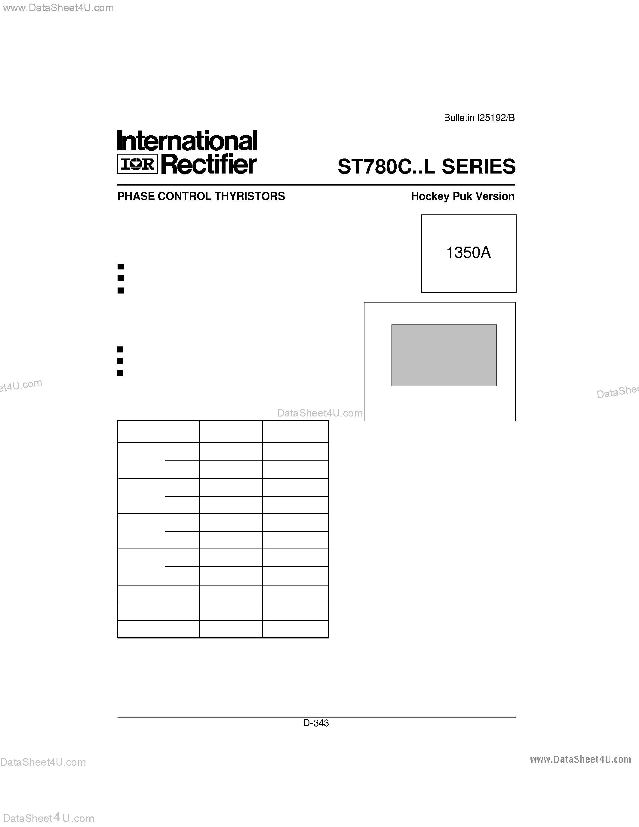 Datasheet ST780C - PHASE CONTROL THYRISTORS Hockey Puk Version page 2