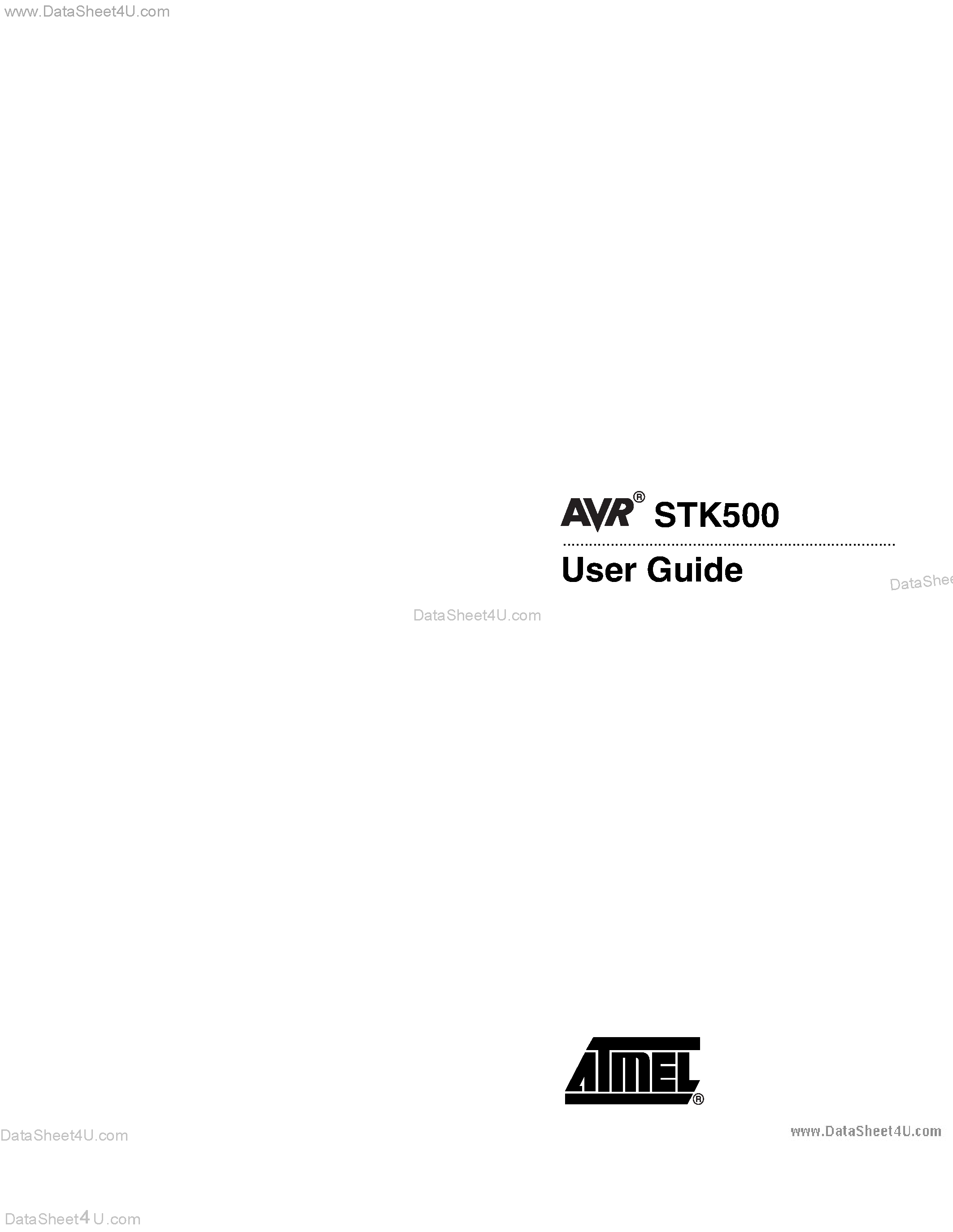 Datasheet STK500 - Avr Professional Dev System page 1