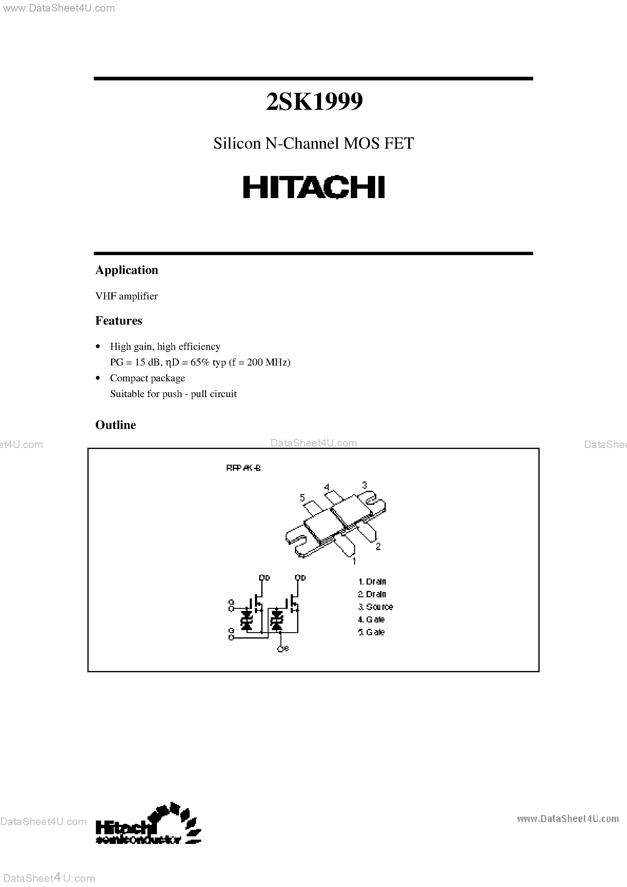 Datasheet 2SK1999 - Silicon NPN Triple Diffused page 2