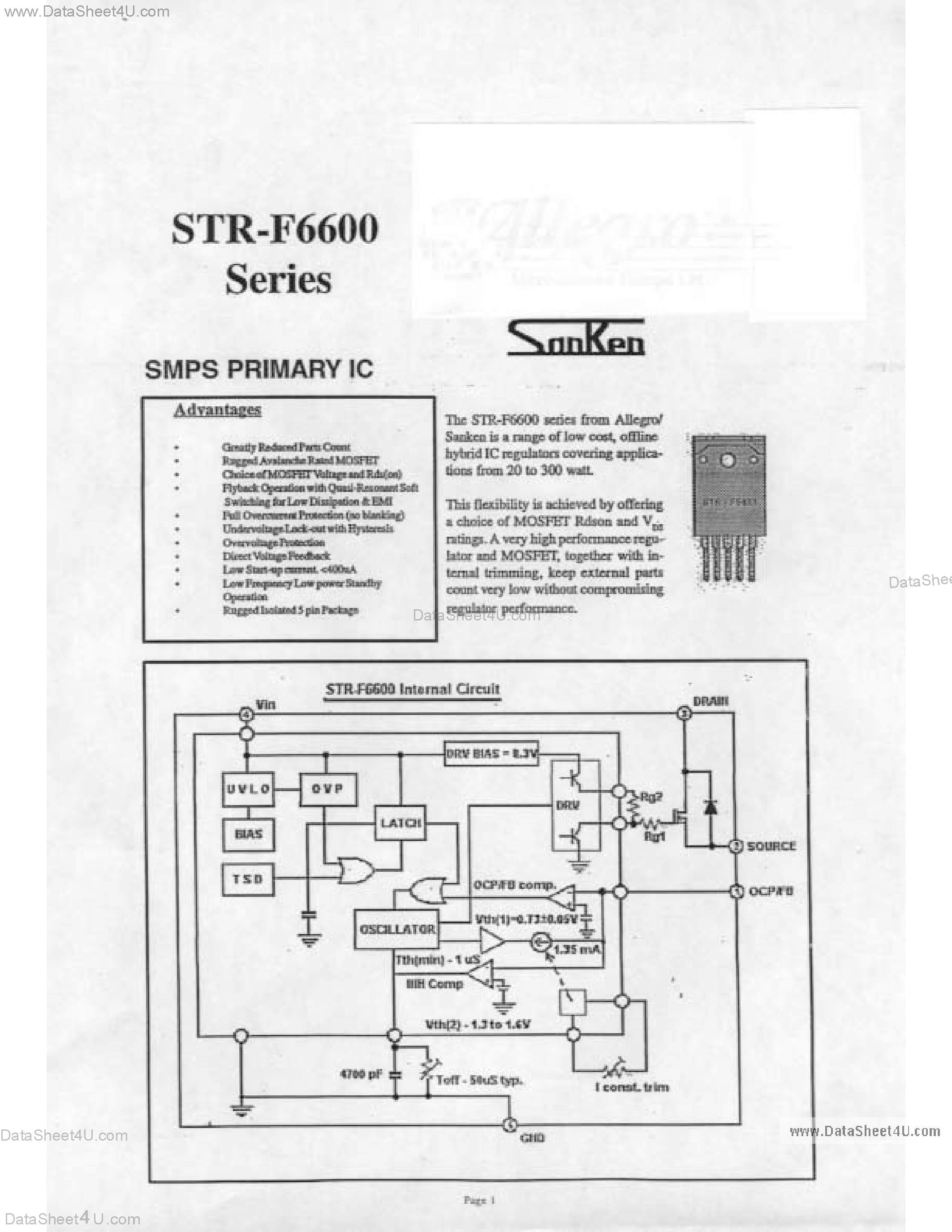 Схема включения str f6654