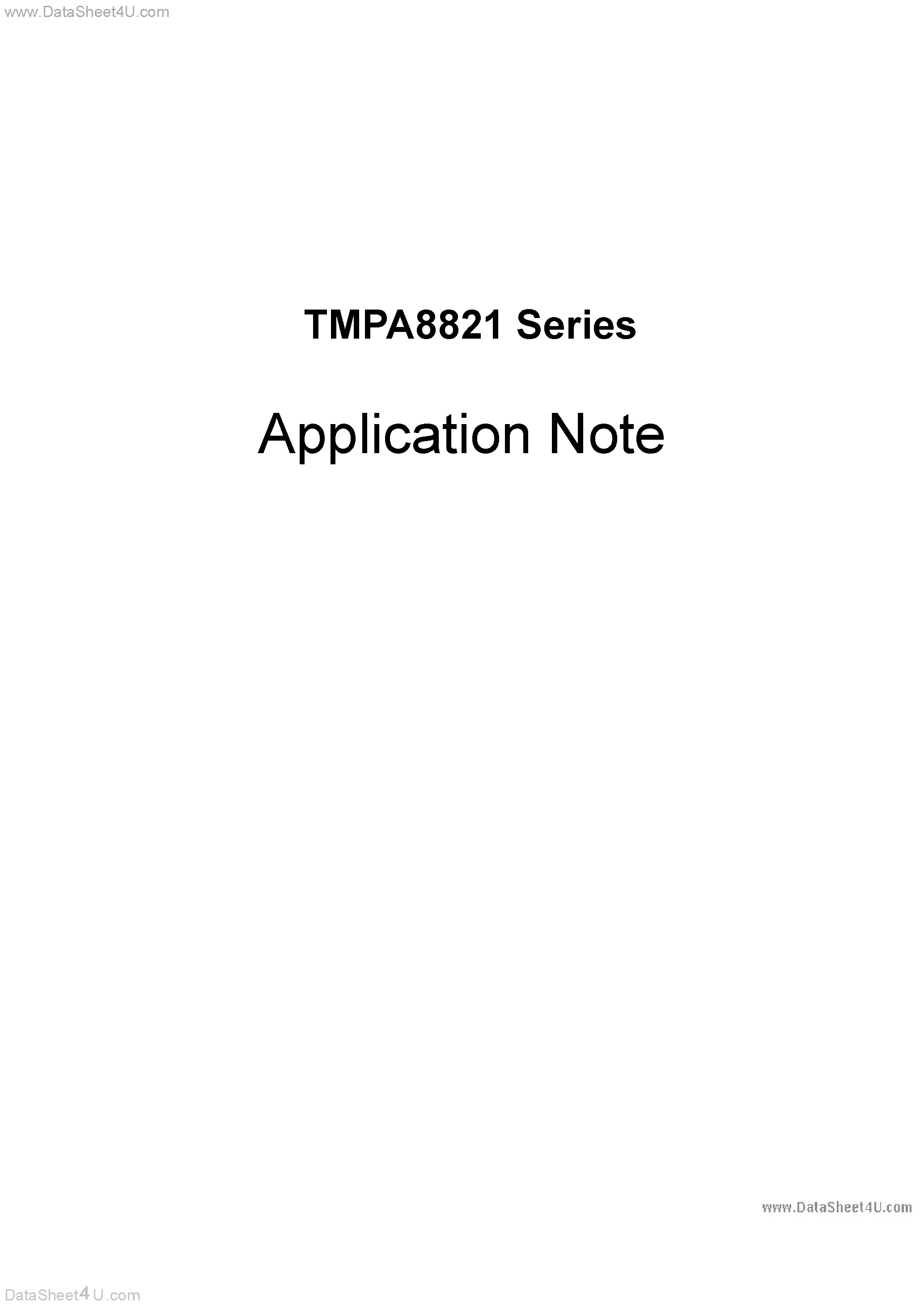 Даташит TMPA8821 - Application Note страница 1