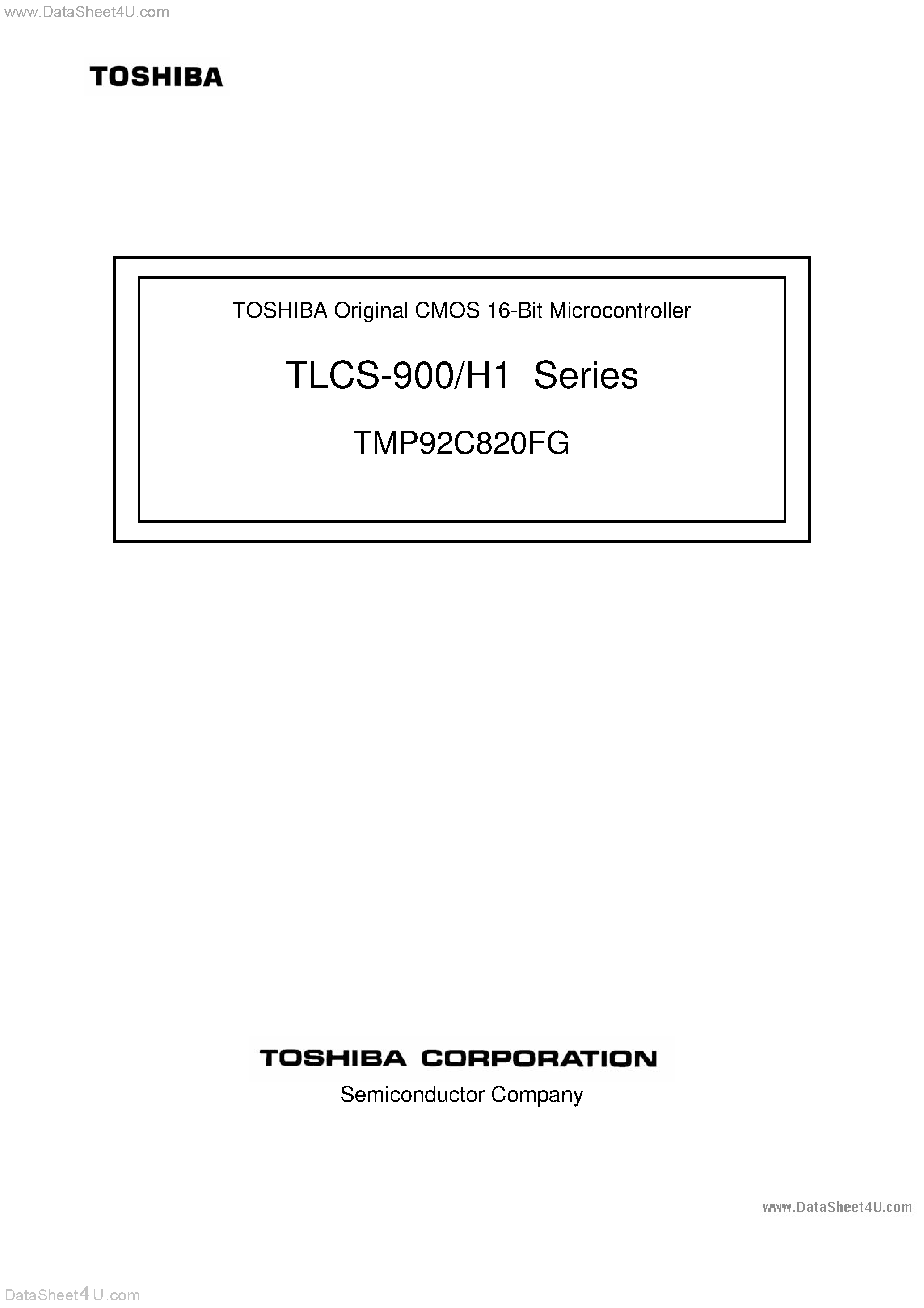 Даташит TMP92C820FG - 16-Bit Microcontroller страница 1