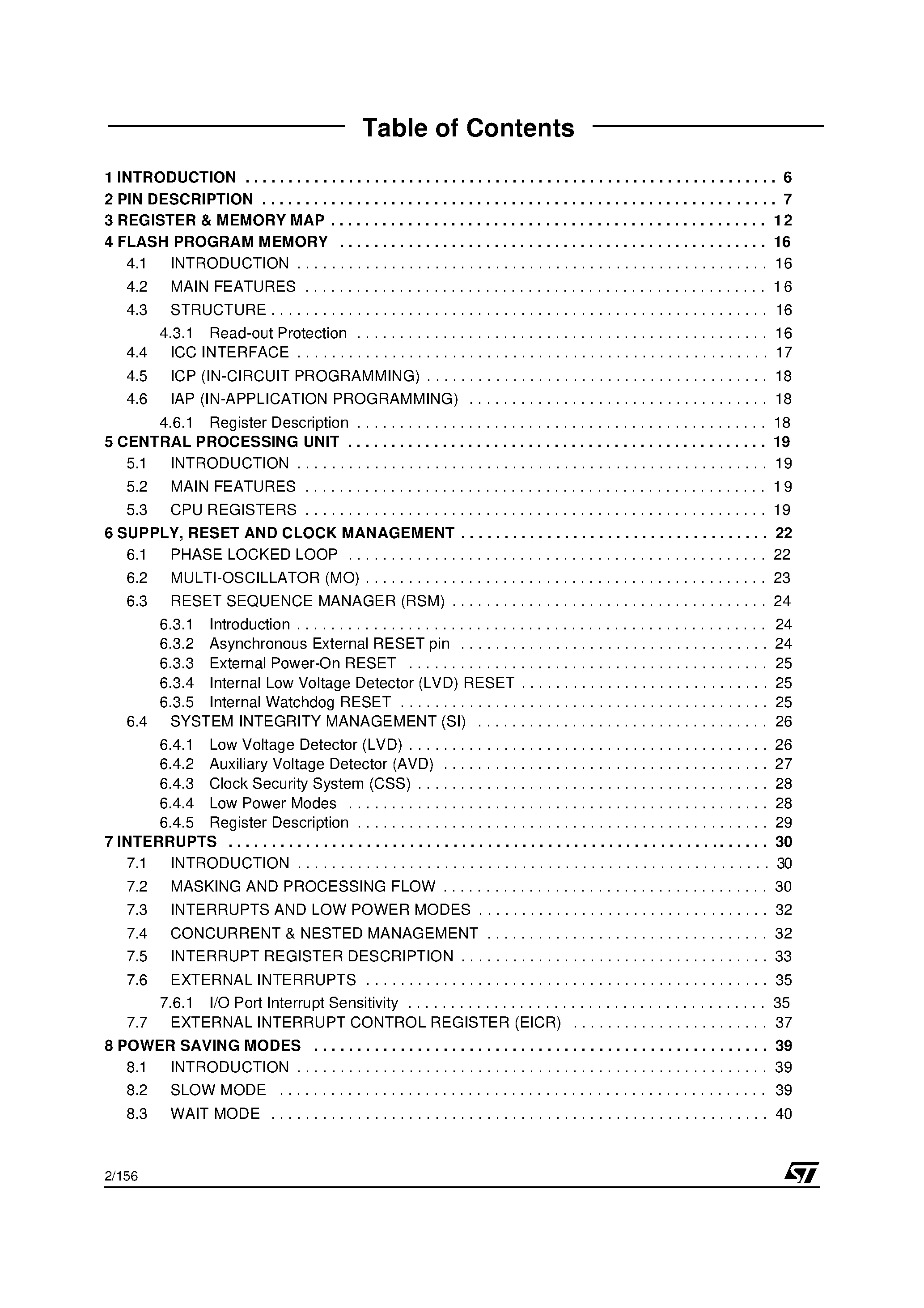 Даташит ST72324J - 8-BIT MCU страница 2