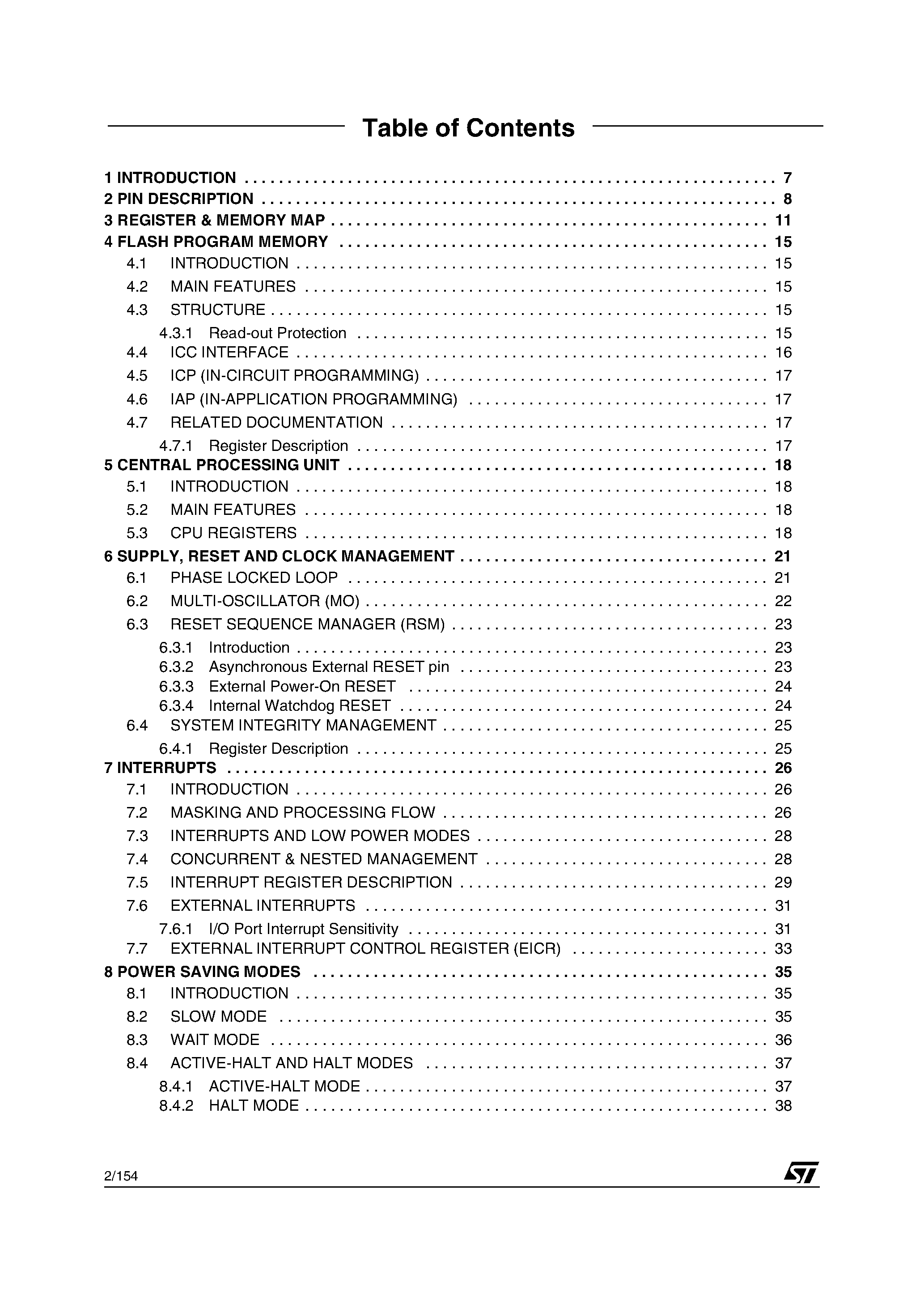 Даташит ST72325A - 8-BIT MCU страница 2