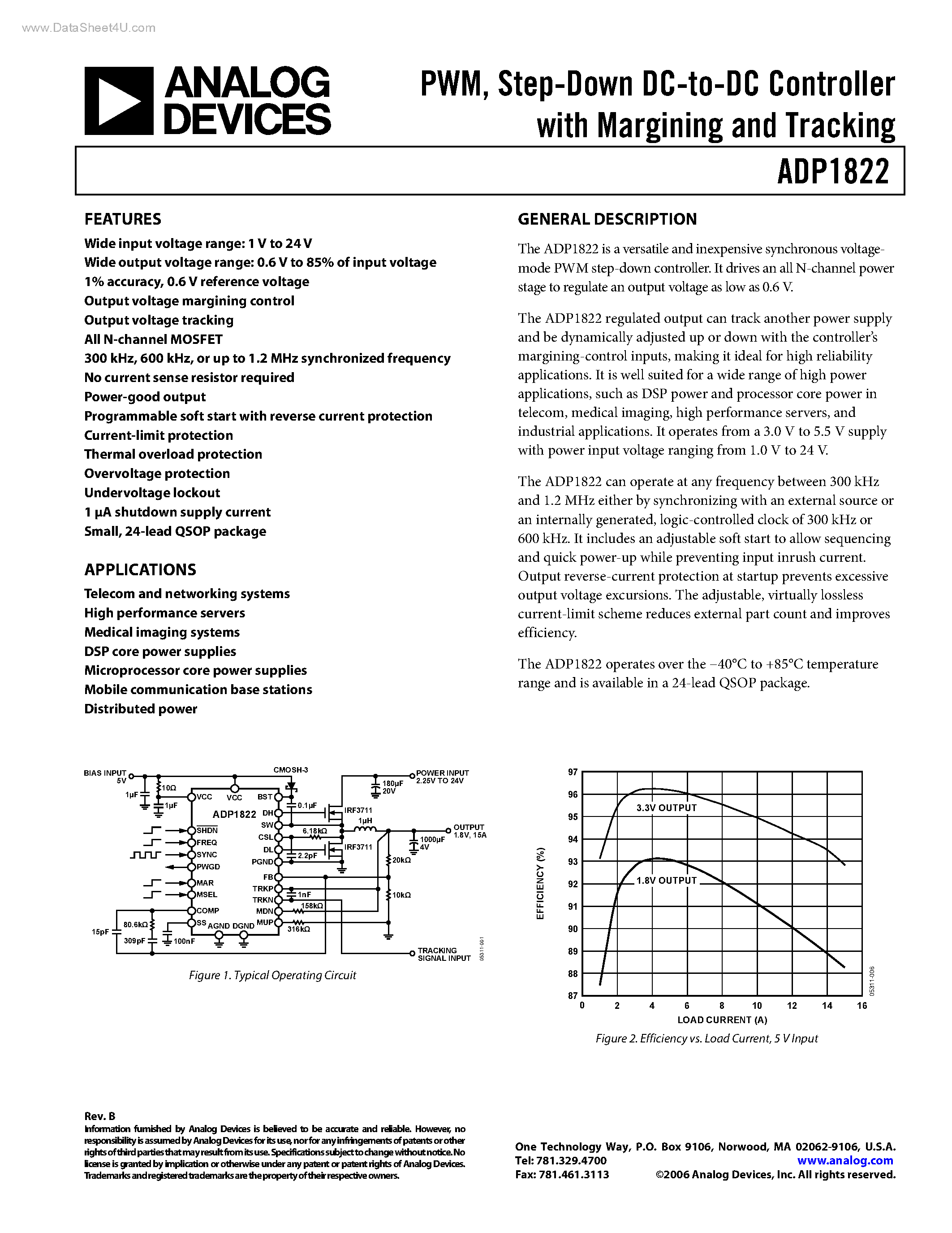 Даташит ADP1822 - Step-Down DC-to-DC Controller страница 1