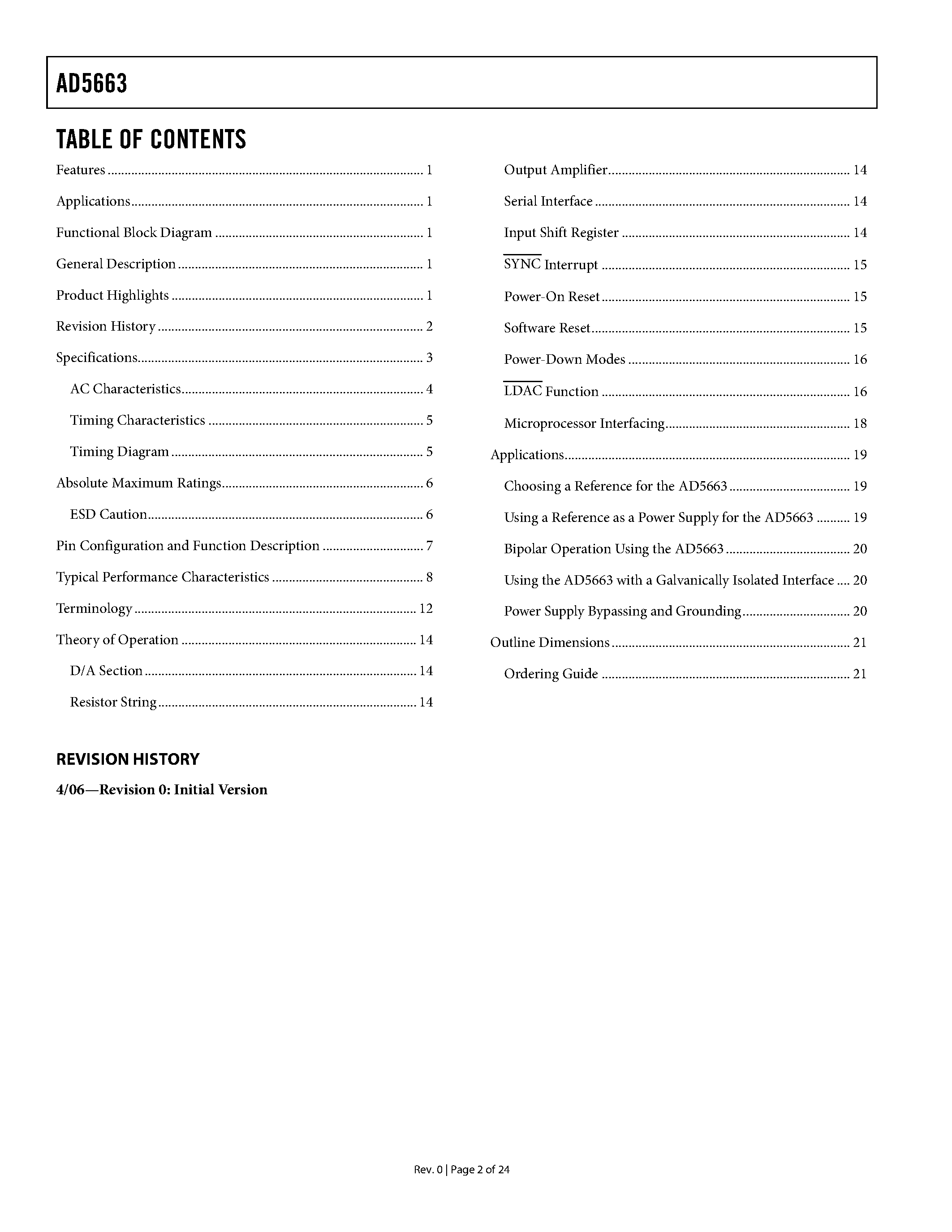 Datasheet AD5663 - Dual 16-Bit nanoDAC page 2