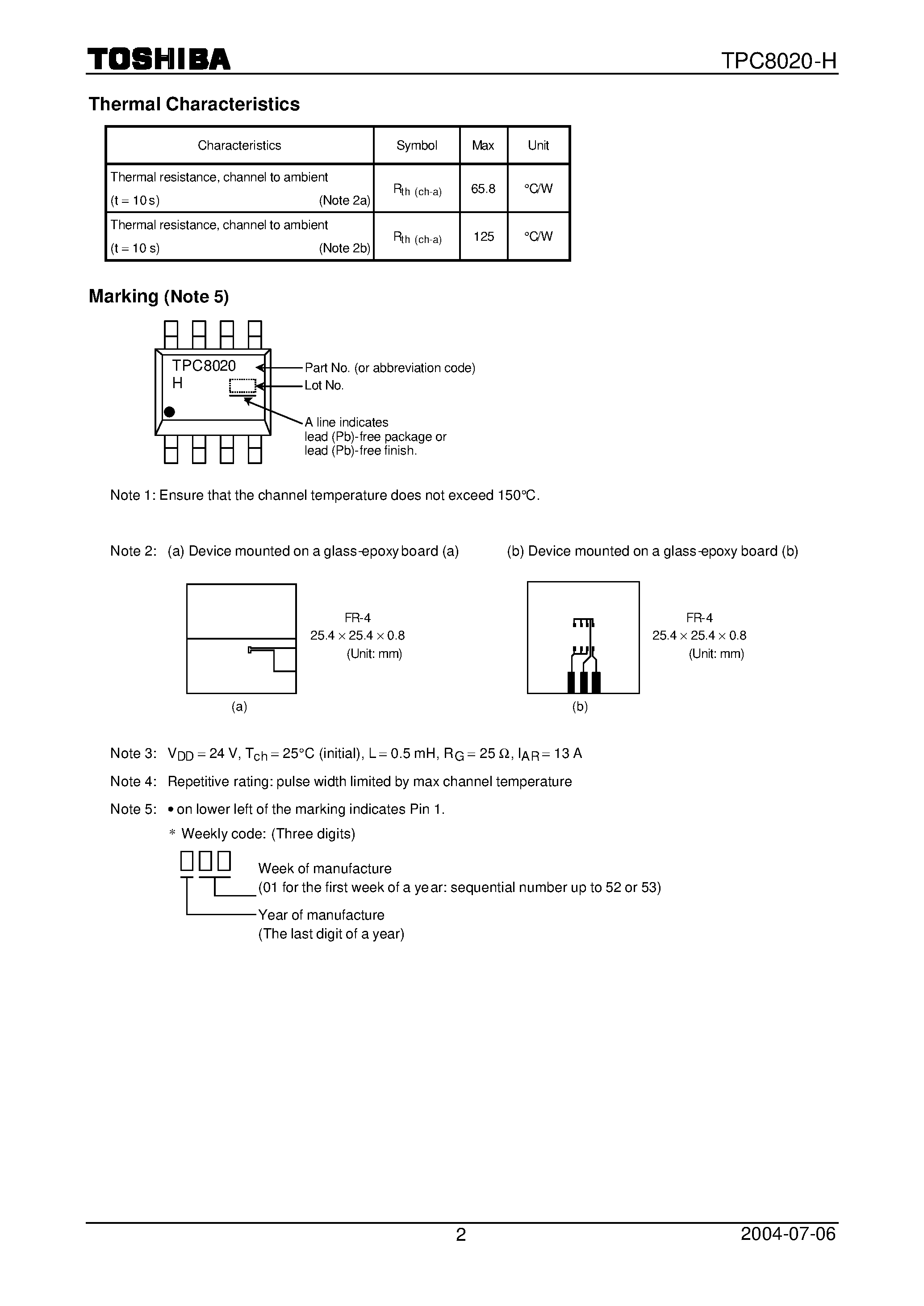 Даташит TPC8020-H - Field Effect Transistor Silicon N Channel MOS Type страница 2