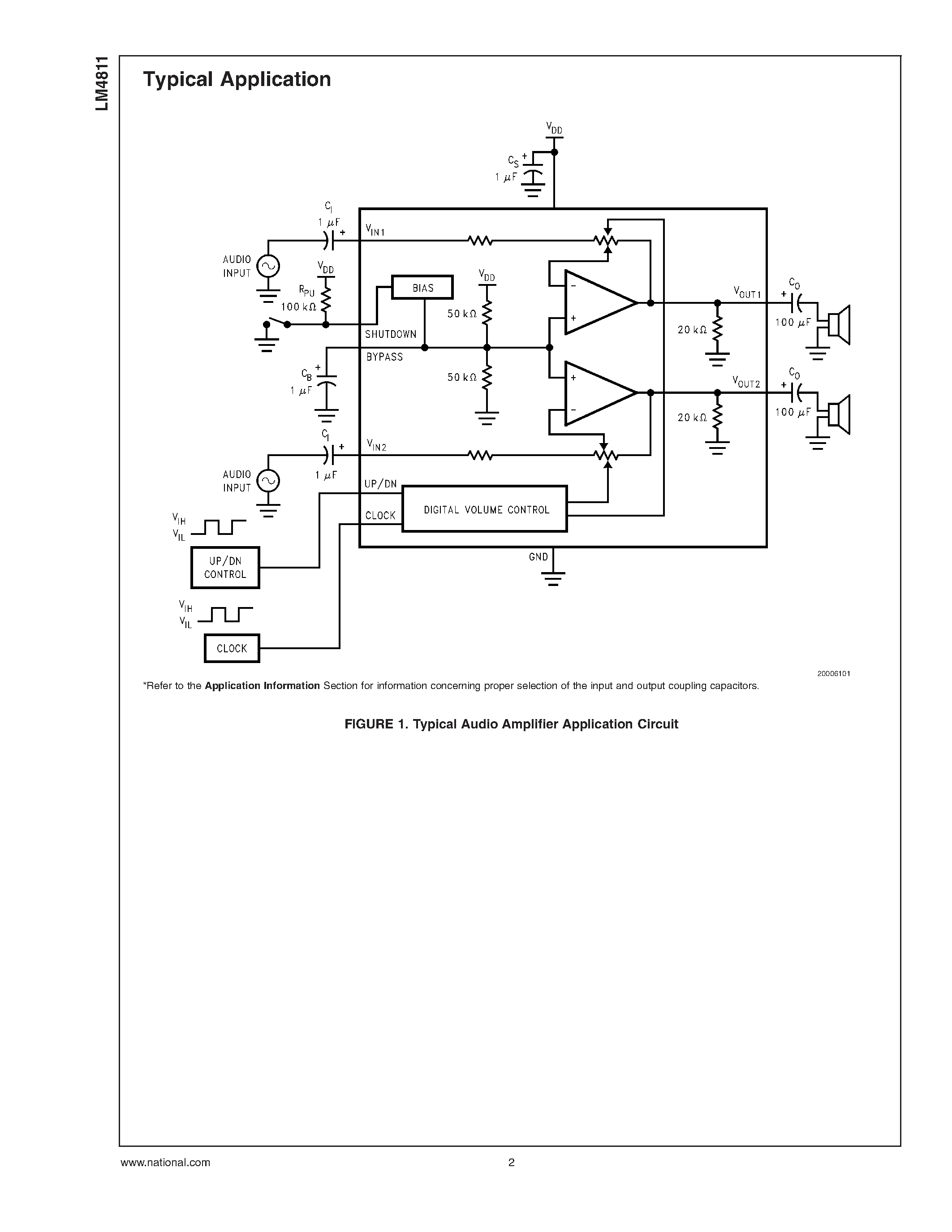 Даташит LM4811 - Dual 105mW Headphone Amplifier страница 2