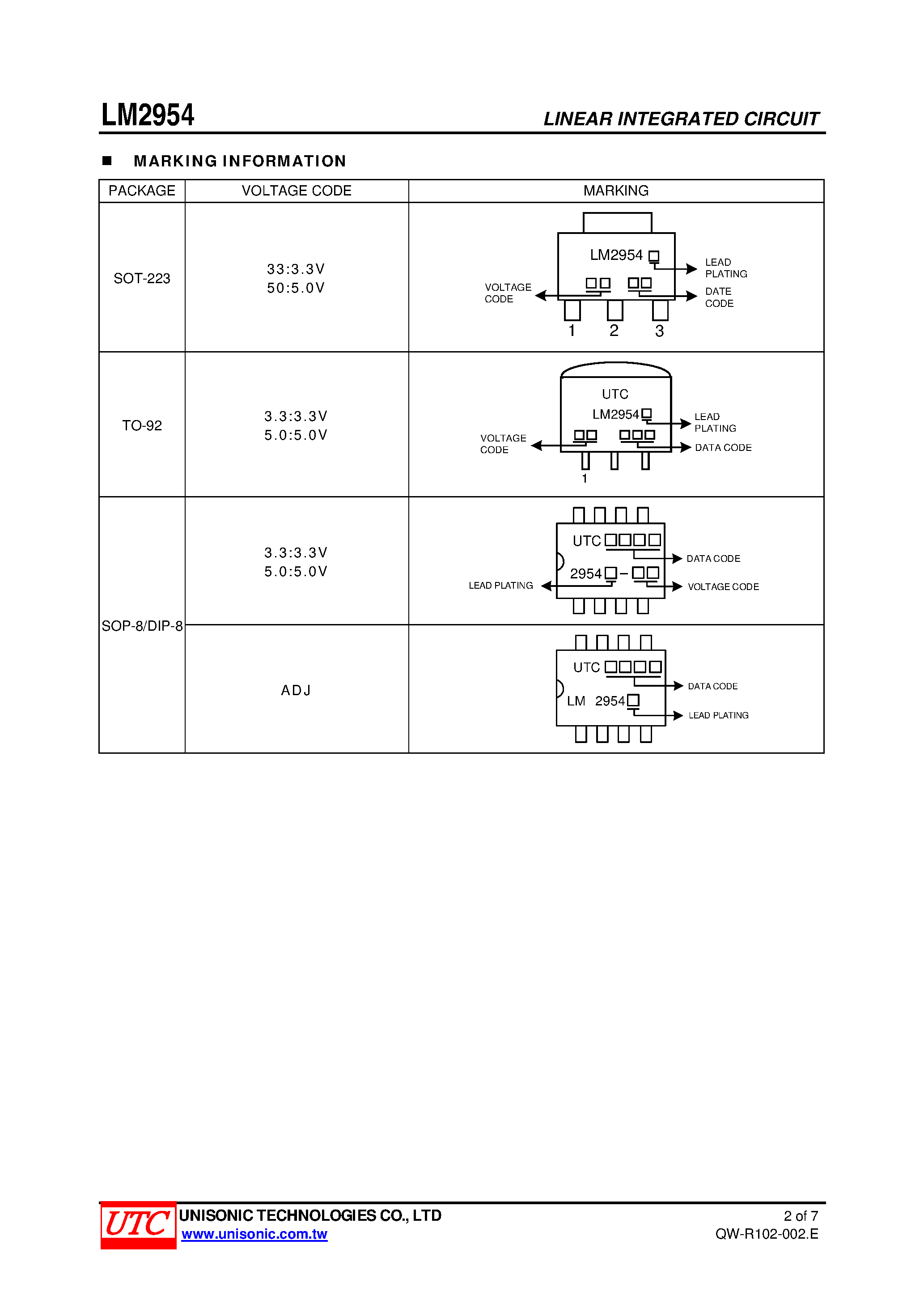 Даташит LM2954 - LOW-DROPOUT VOLTAGE REGULATOR страница 2