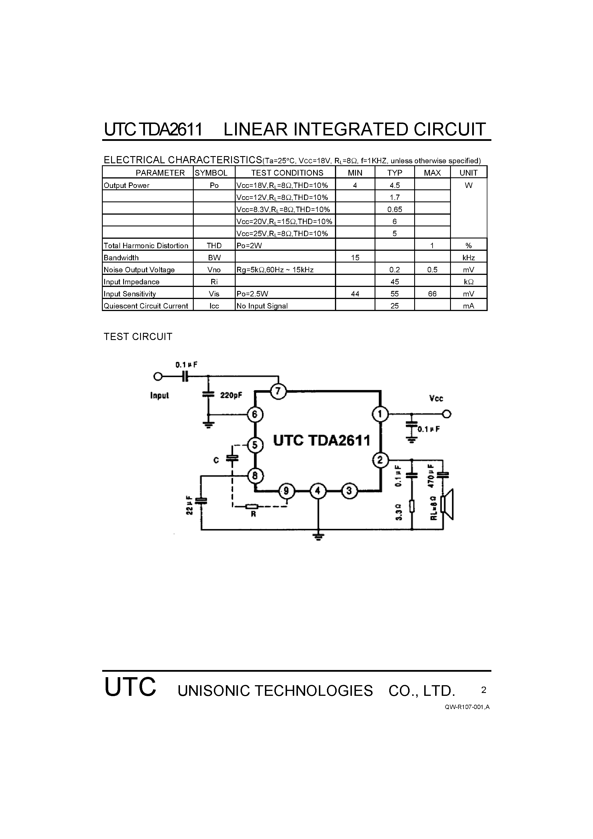 Cd2611gs схема усилителя