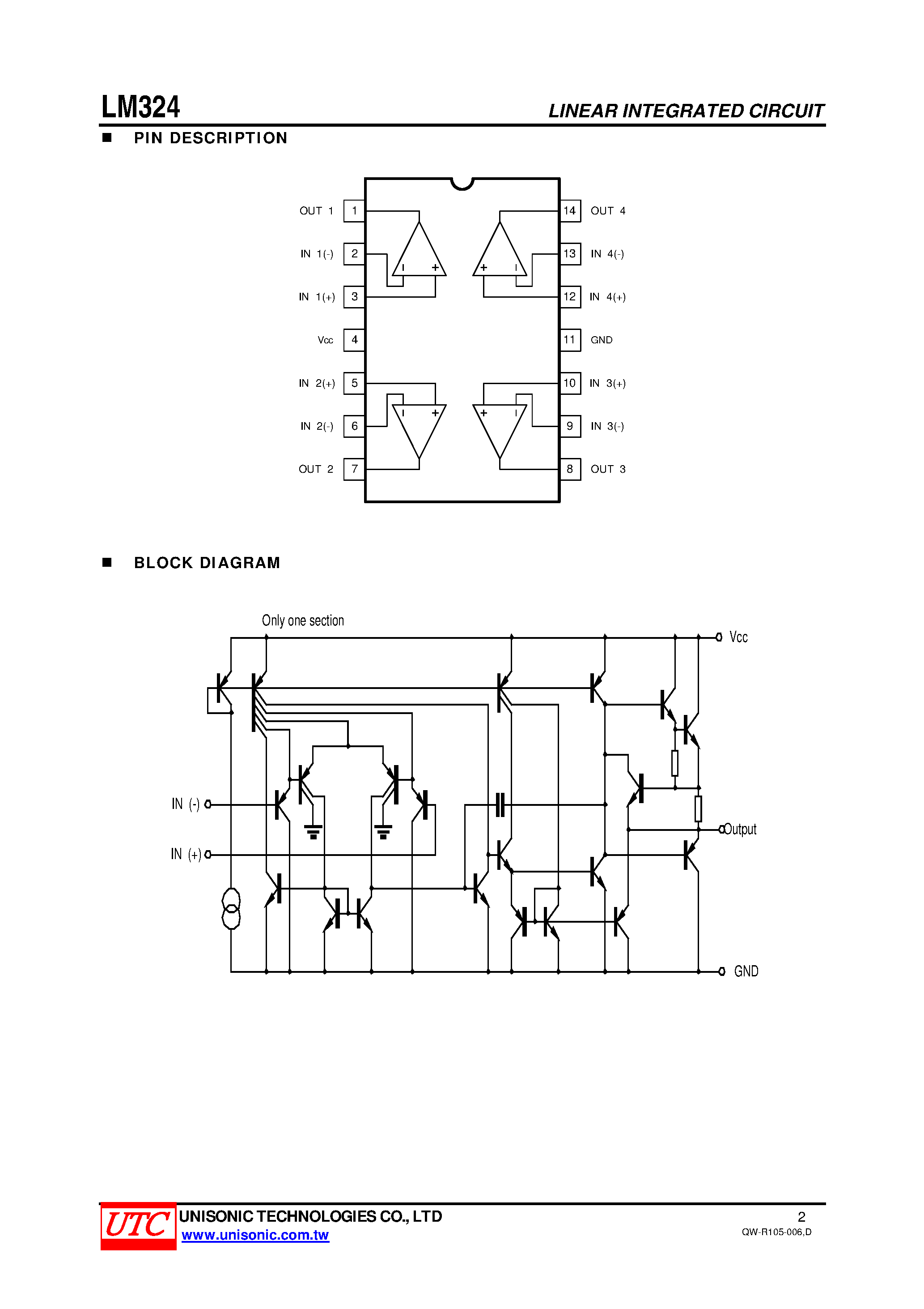 Datasheet LM324 - QUAD OPERATIONAL AMPLIFIERS page 2